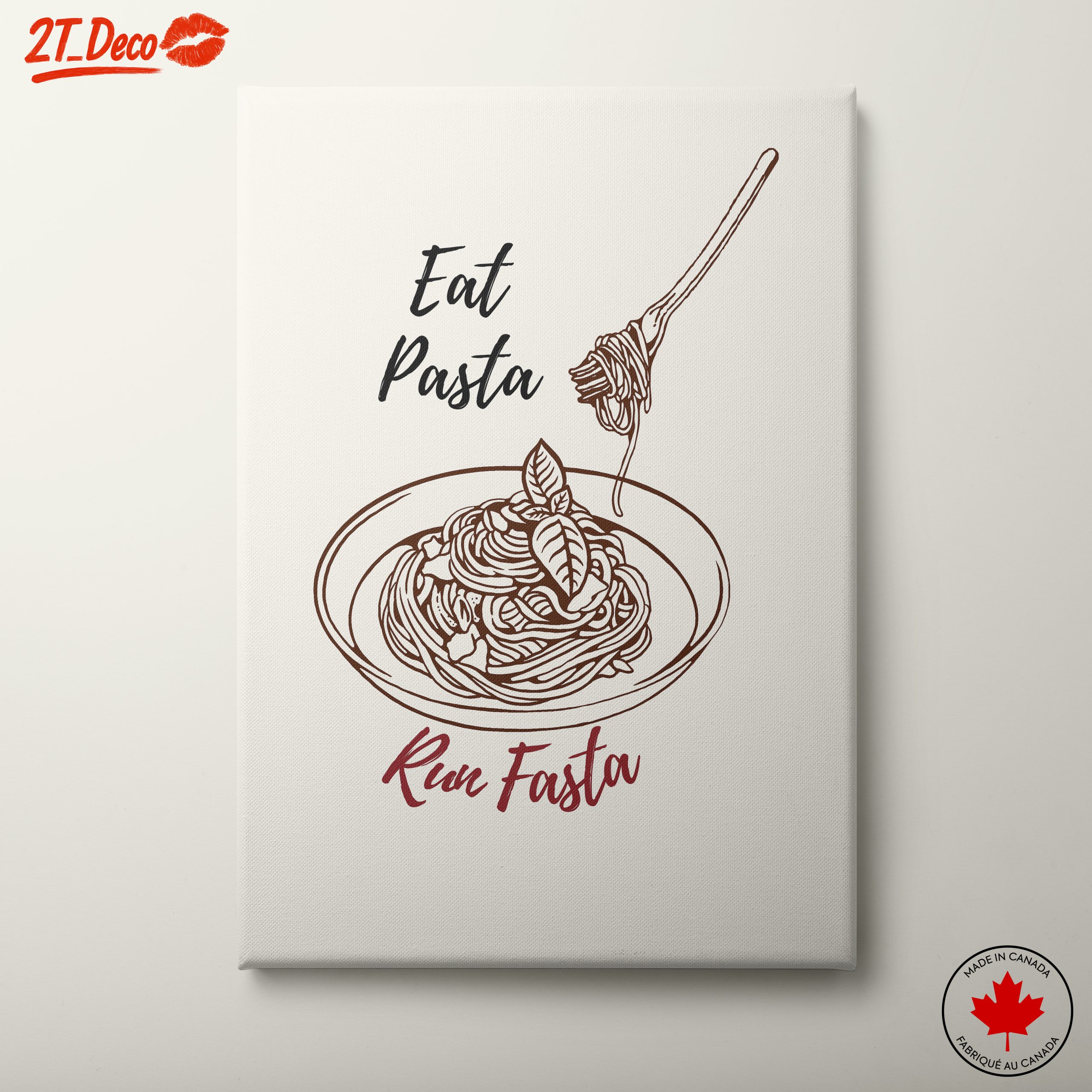 Stylized Pasta Art with Playful Typography