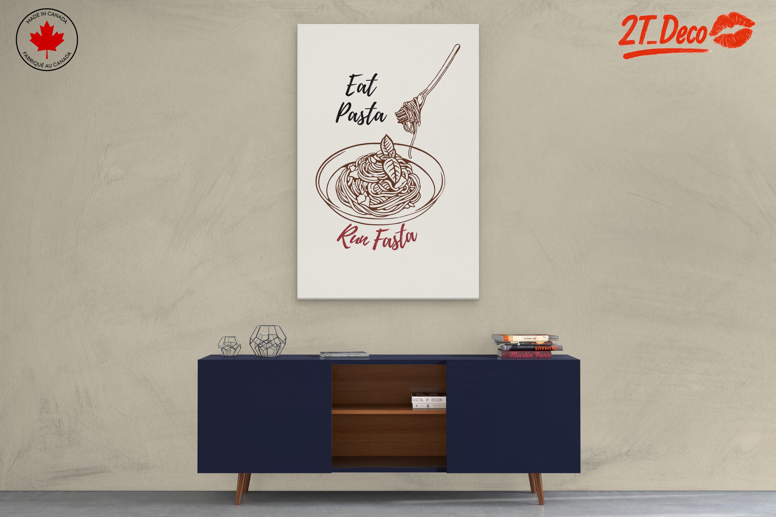 Stylized Pasta Art with Playful Typography - Image 3