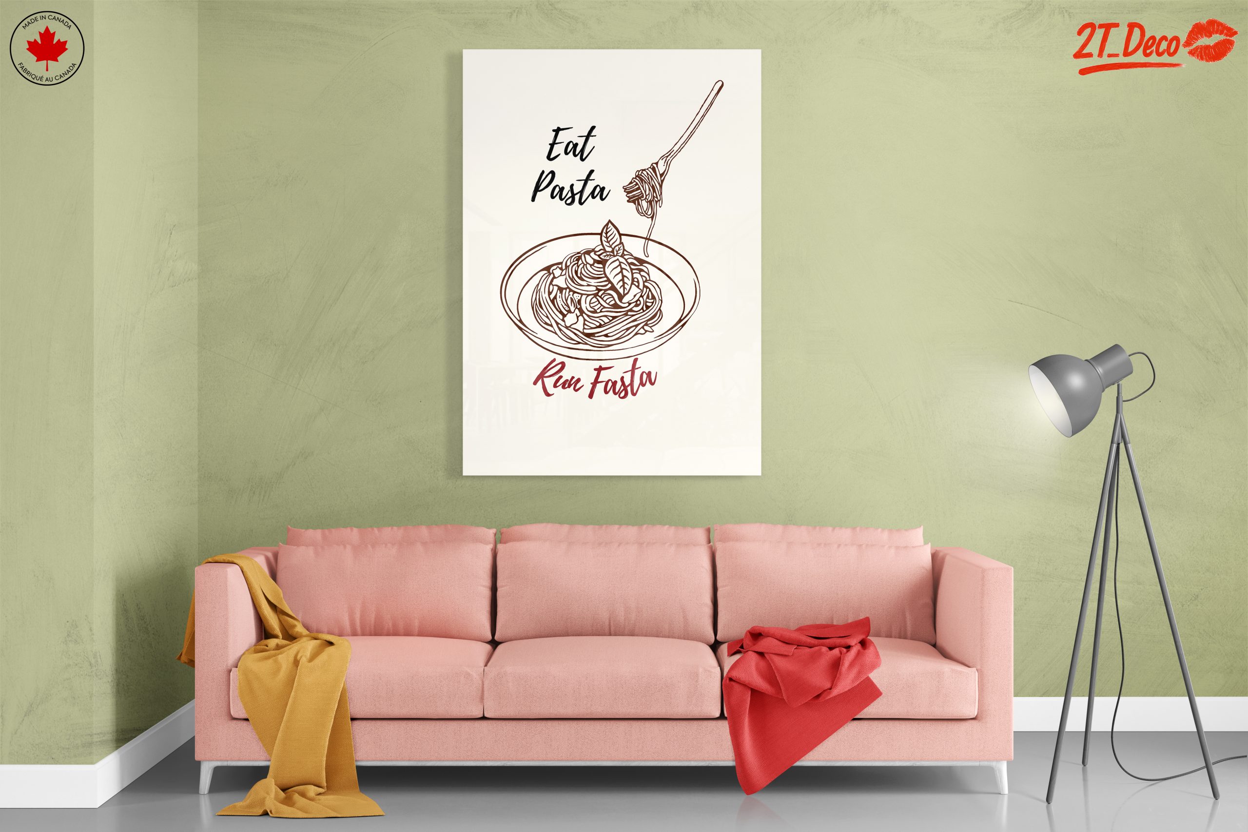 Stylized Pasta Art with Playful Typography - Image 7