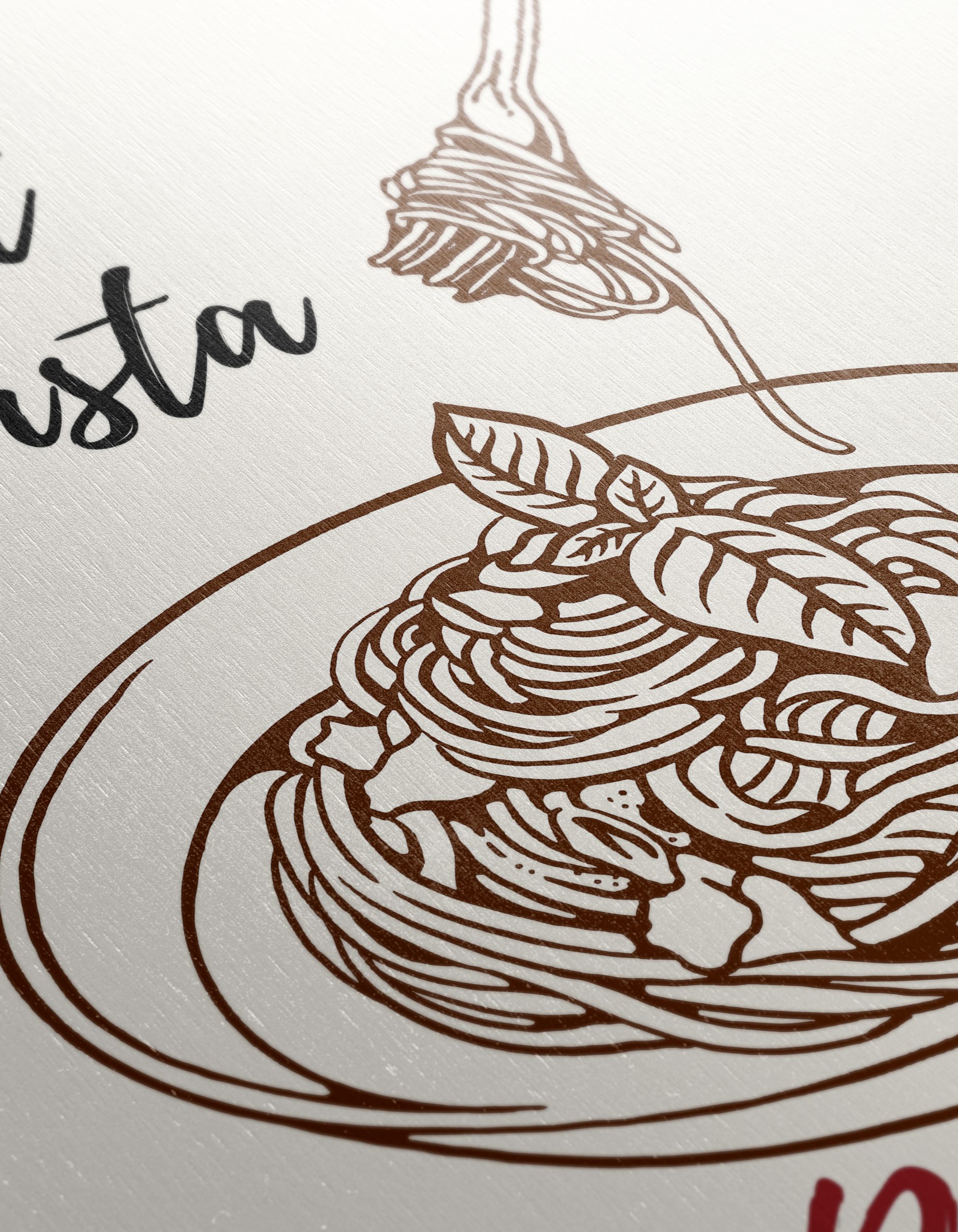 Stylized Pasta Art with Playful Typography - Image 12