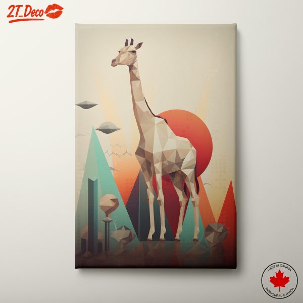 Stylized Geometric Giraffe Artwork