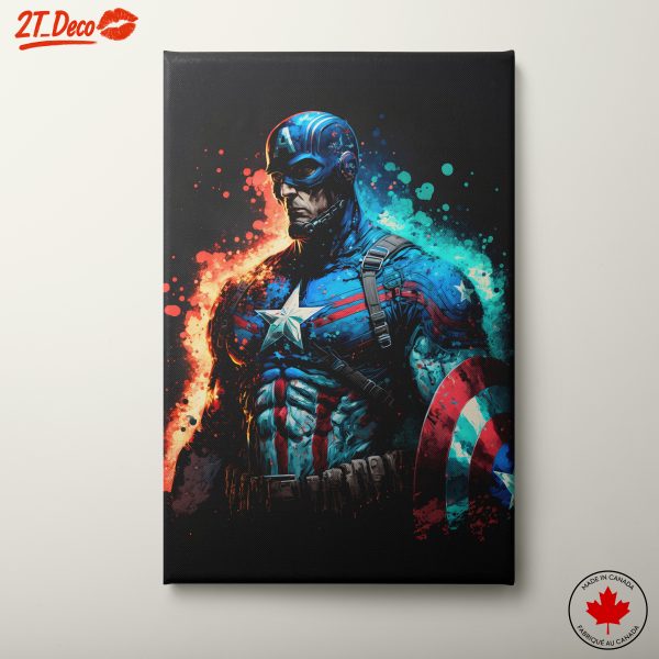 Dynamic Superhero Art Featuring Iconic Character