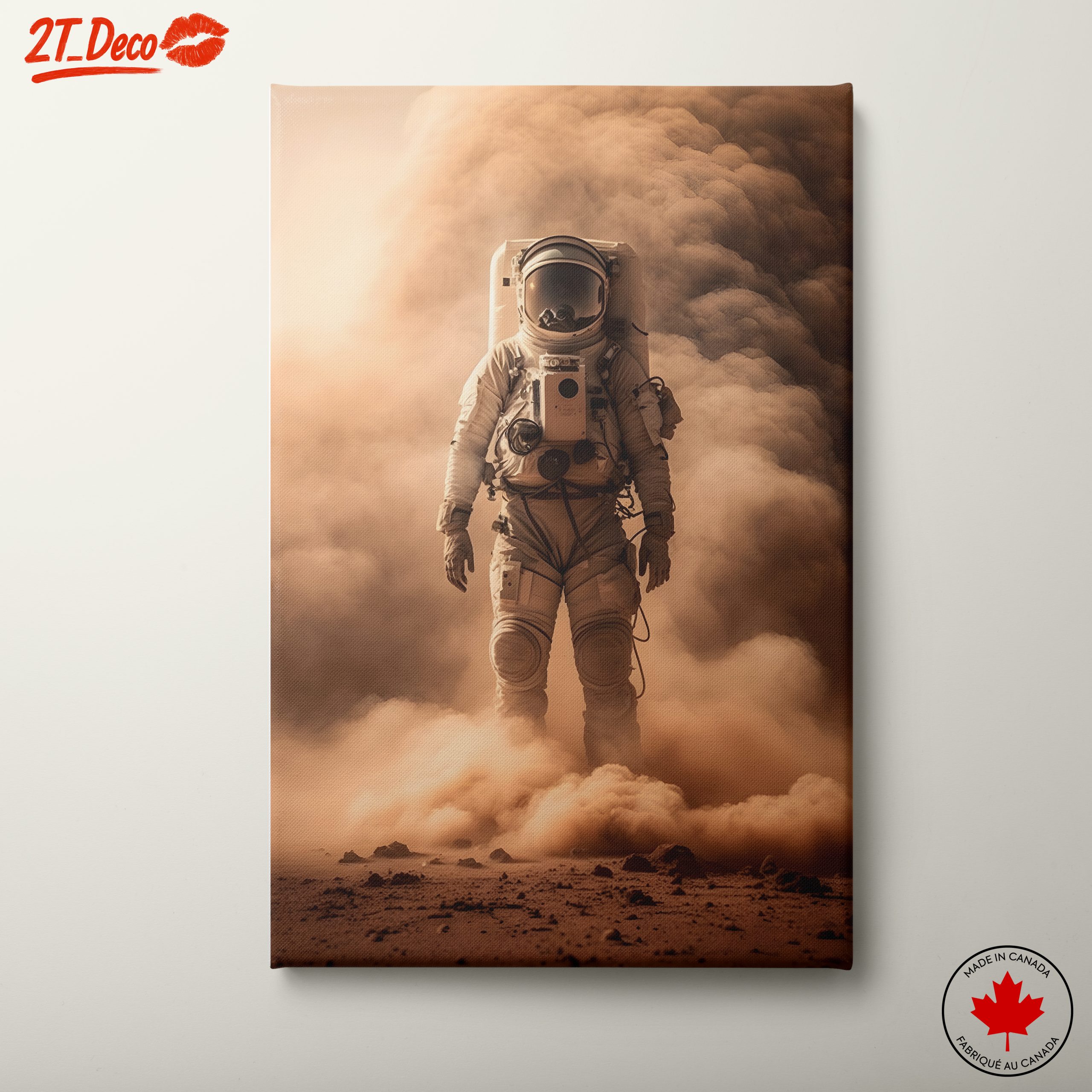 Astronaut Walking Through Cosmic Dust