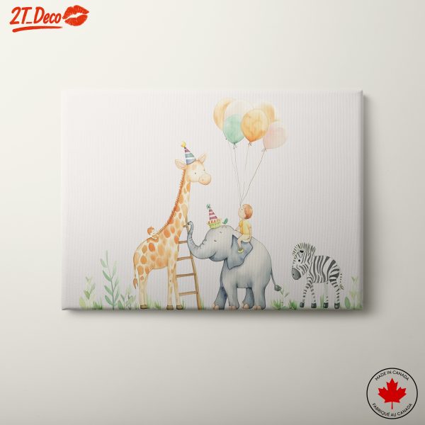 Whimsical Jungle Party with Giraffe and Elephant