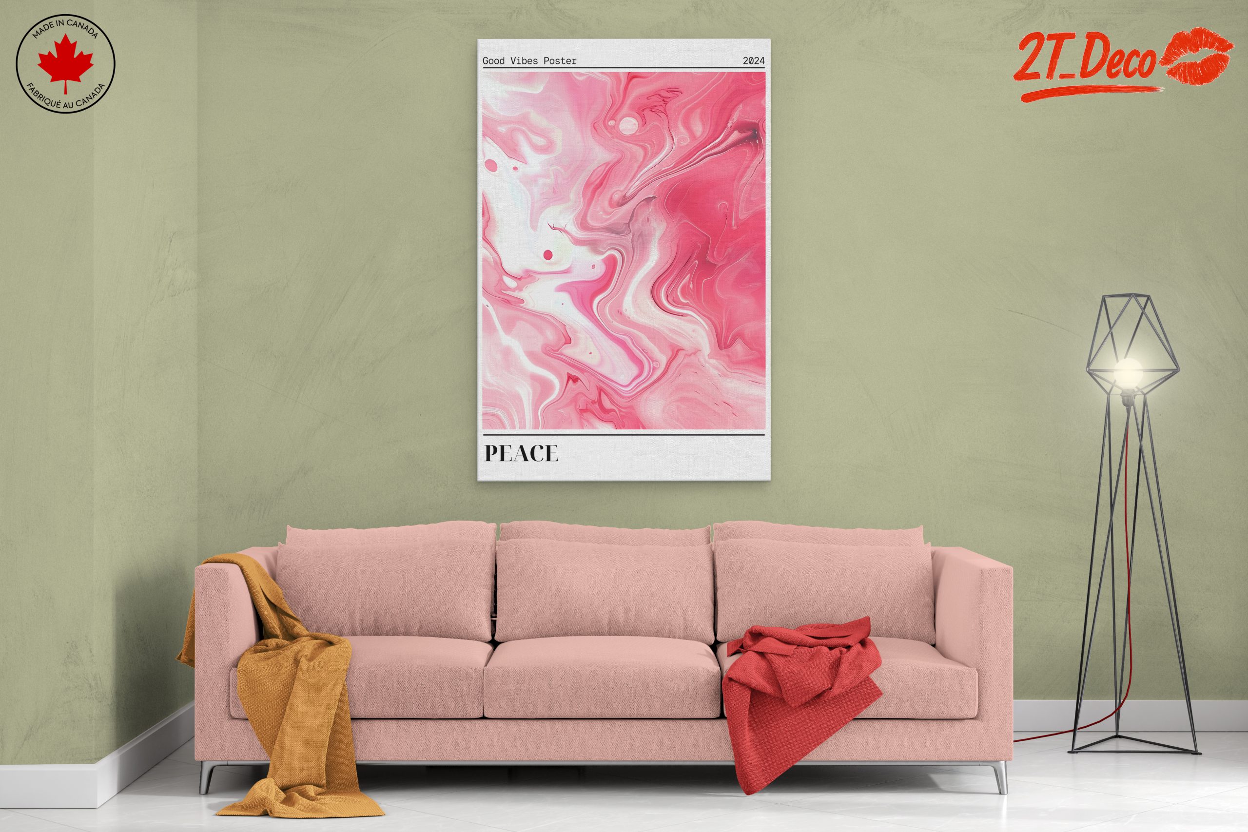 Colorful Abstract Peace Art for Positive Vibes - Image 2