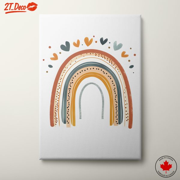 Joyful Abstract Rainbow Landscape Art
