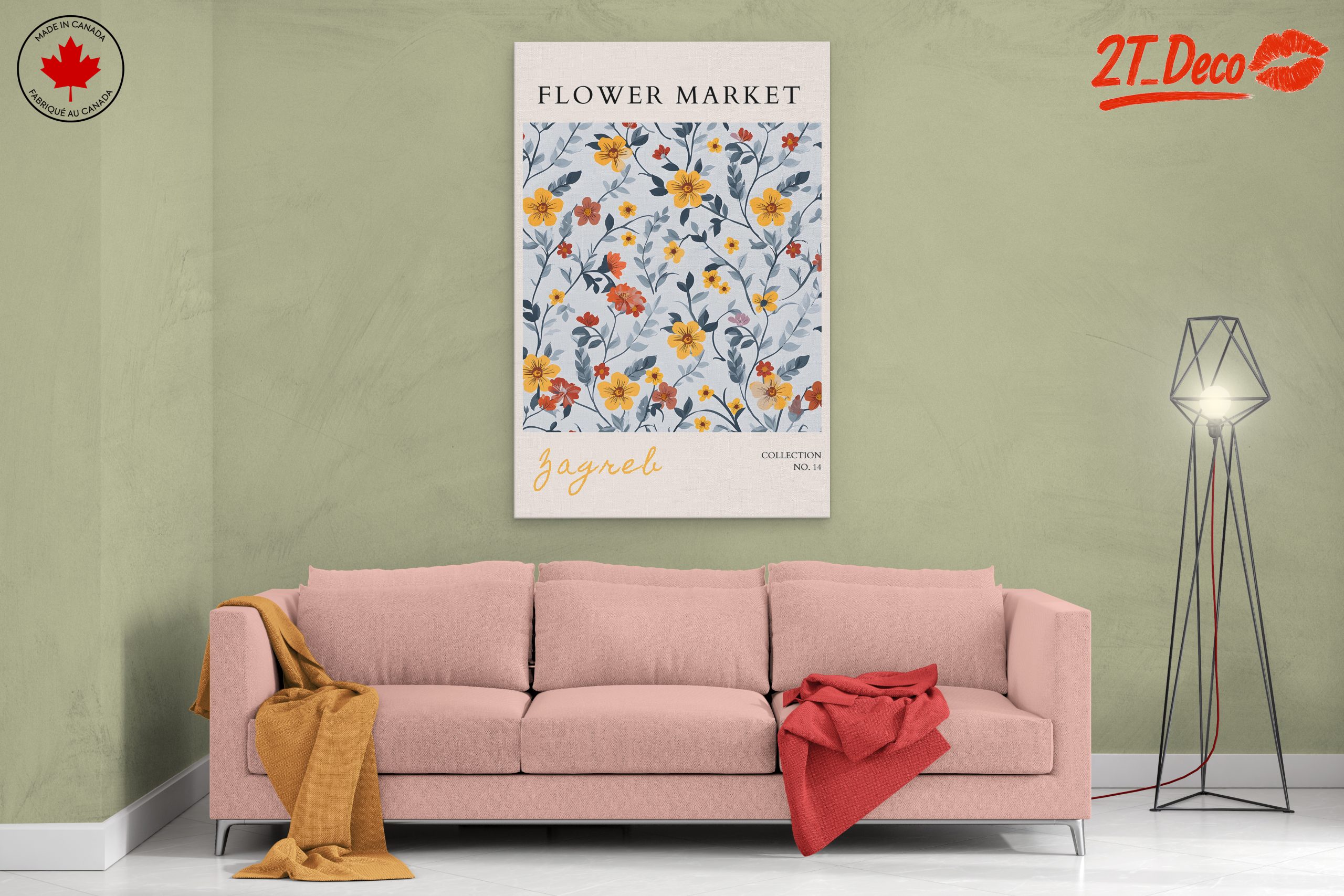 Flower Market Poster with Colorful Floral Design - Image 2