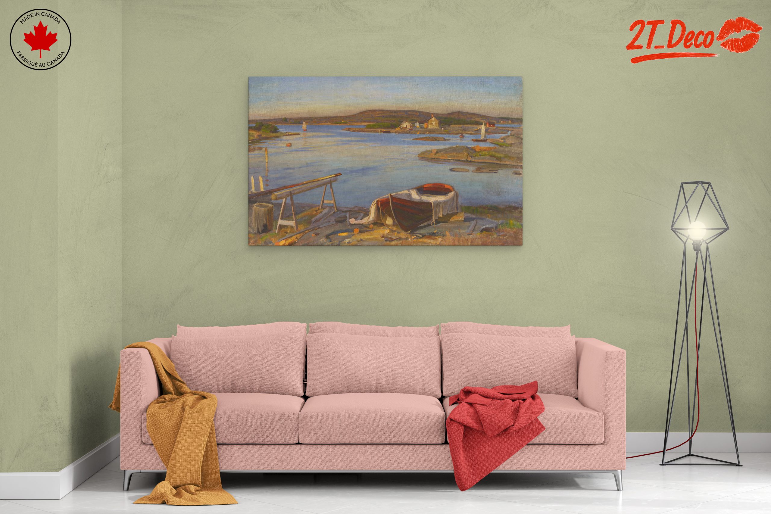 Tranquil Adventure Landscape with Boats - Image 2