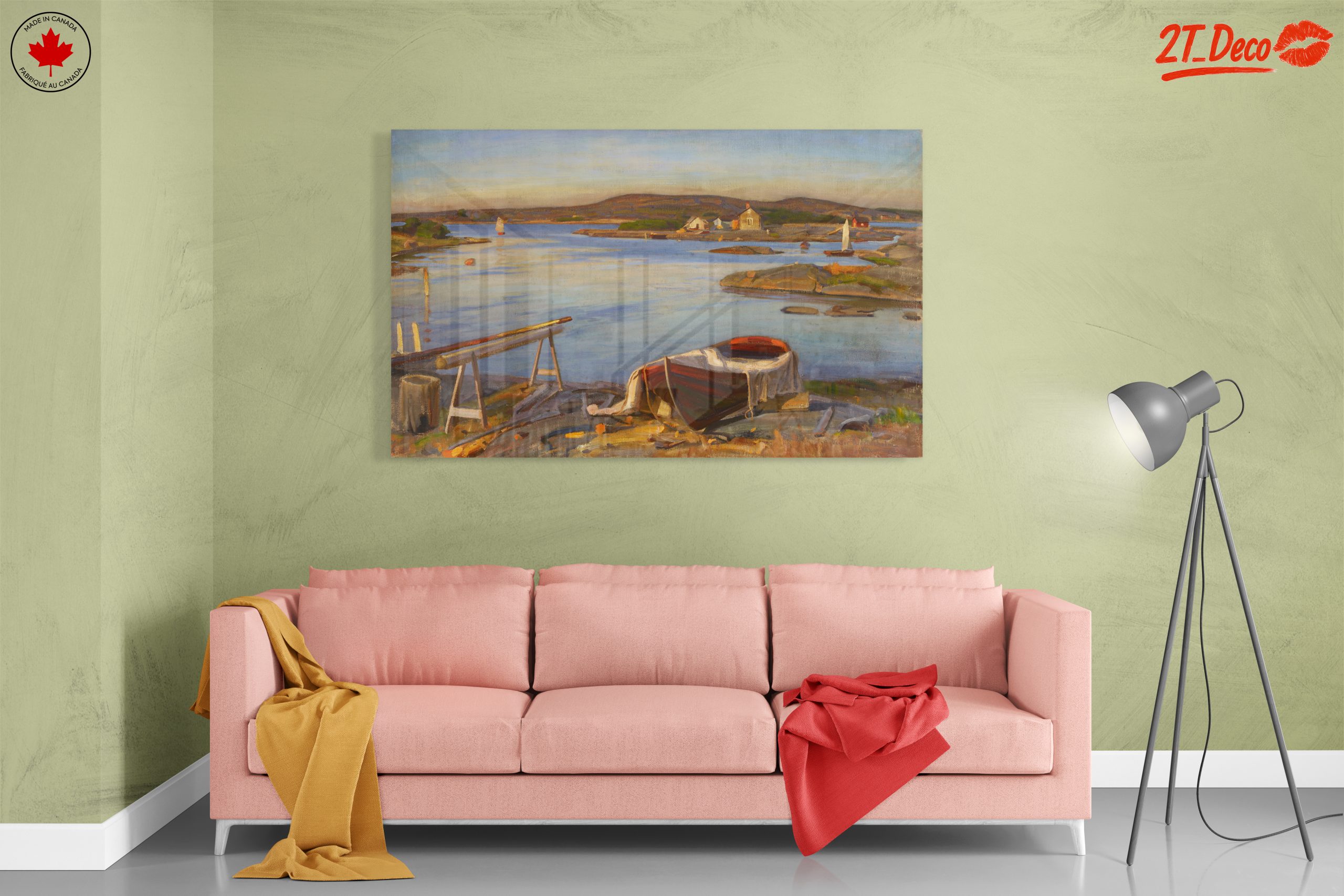 Tranquil Adventure Landscape with Boats - Image 7