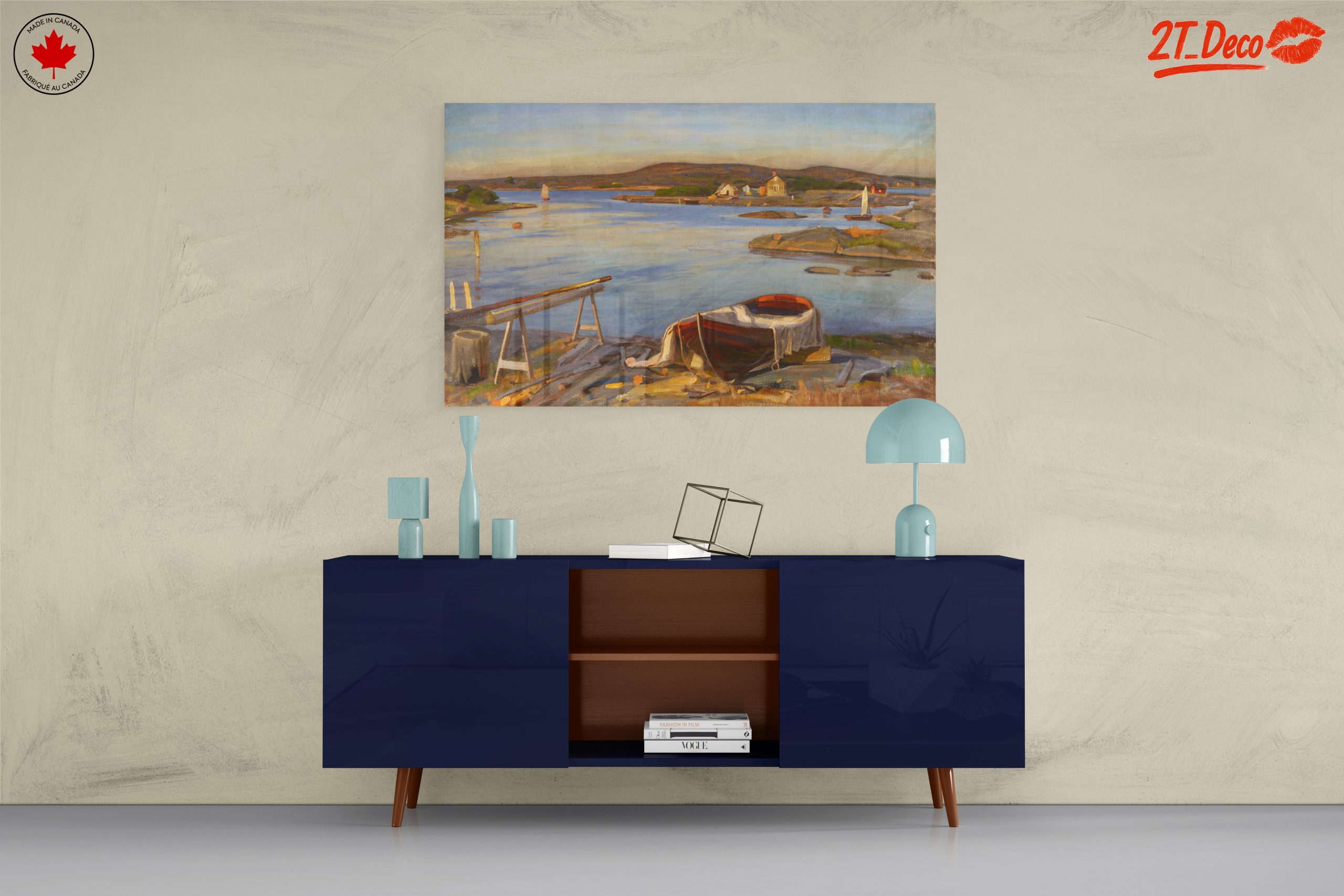Tranquil Adventure Landscape with Boats - Image 8