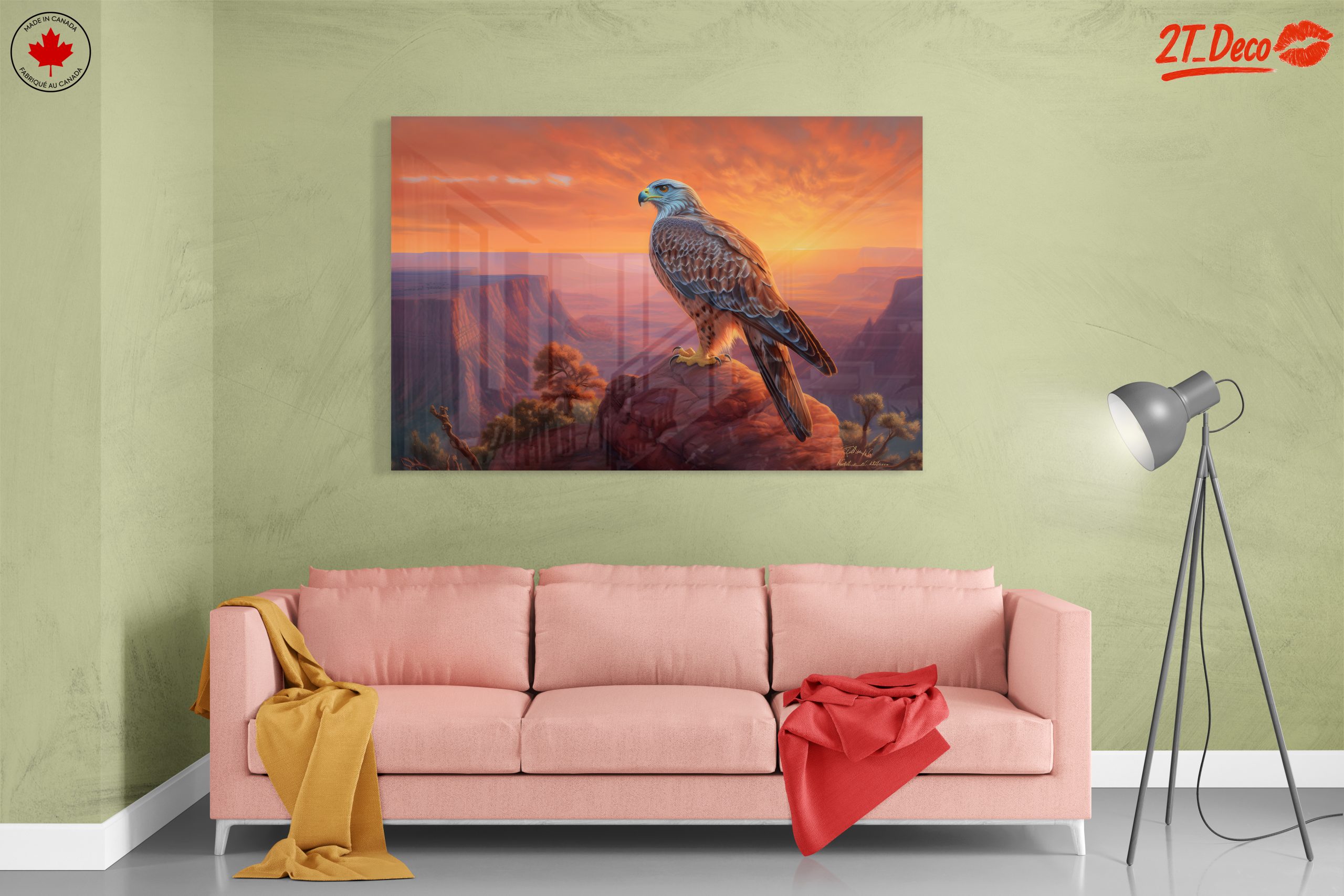 Majestic Hawk Against a Sunset Landscape - Image 7