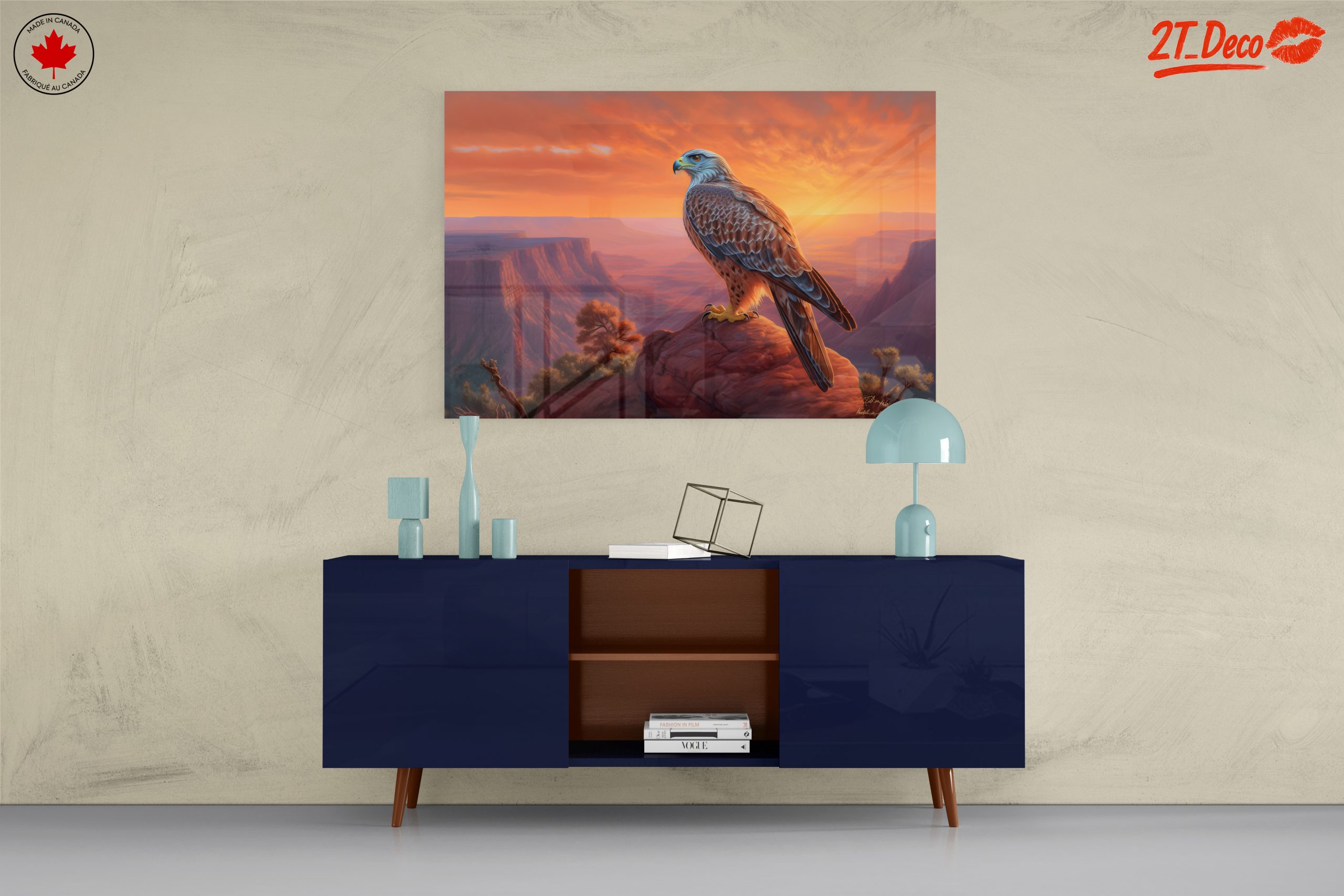 Majestic Hawk Against a Sunset Landscape - Image 8
