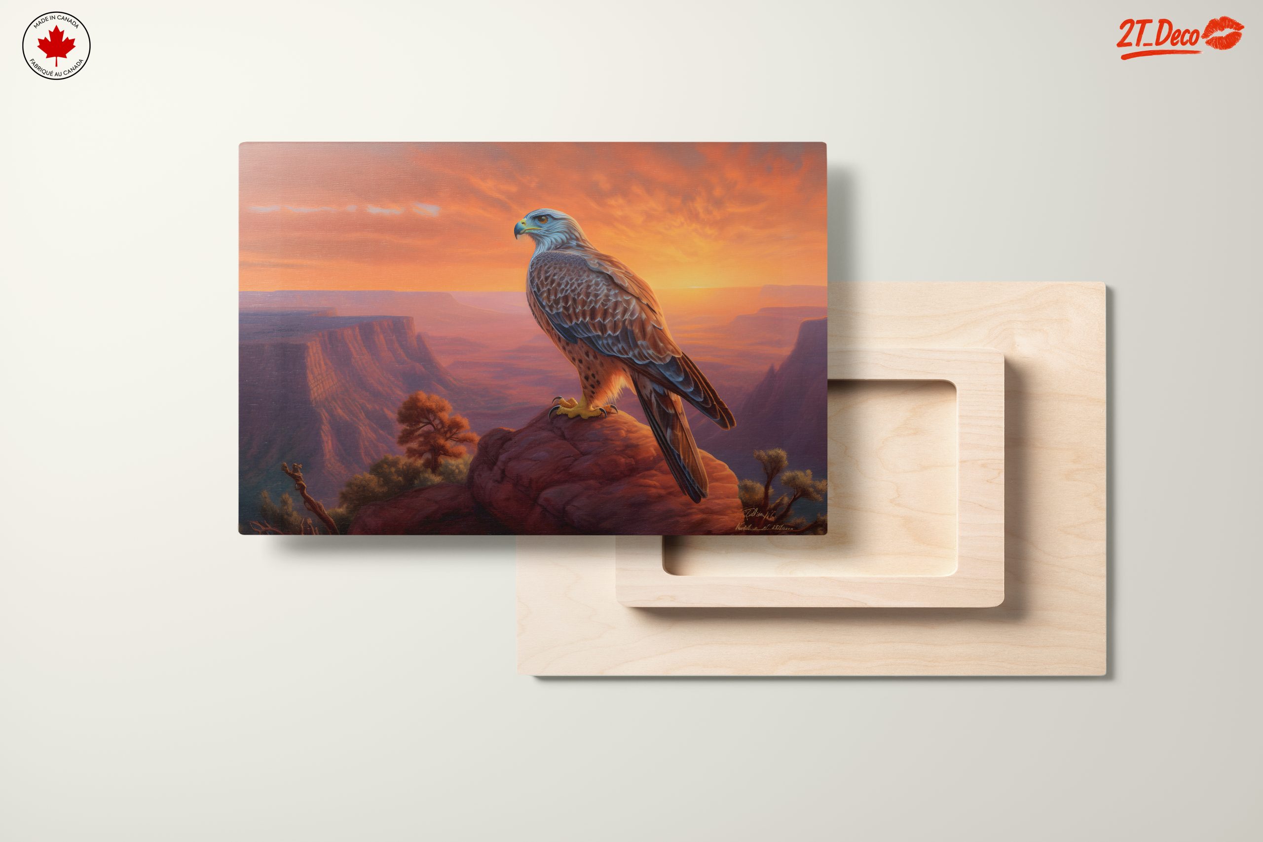 Majestic Hawk Against a Sunset Landscape - Image 11