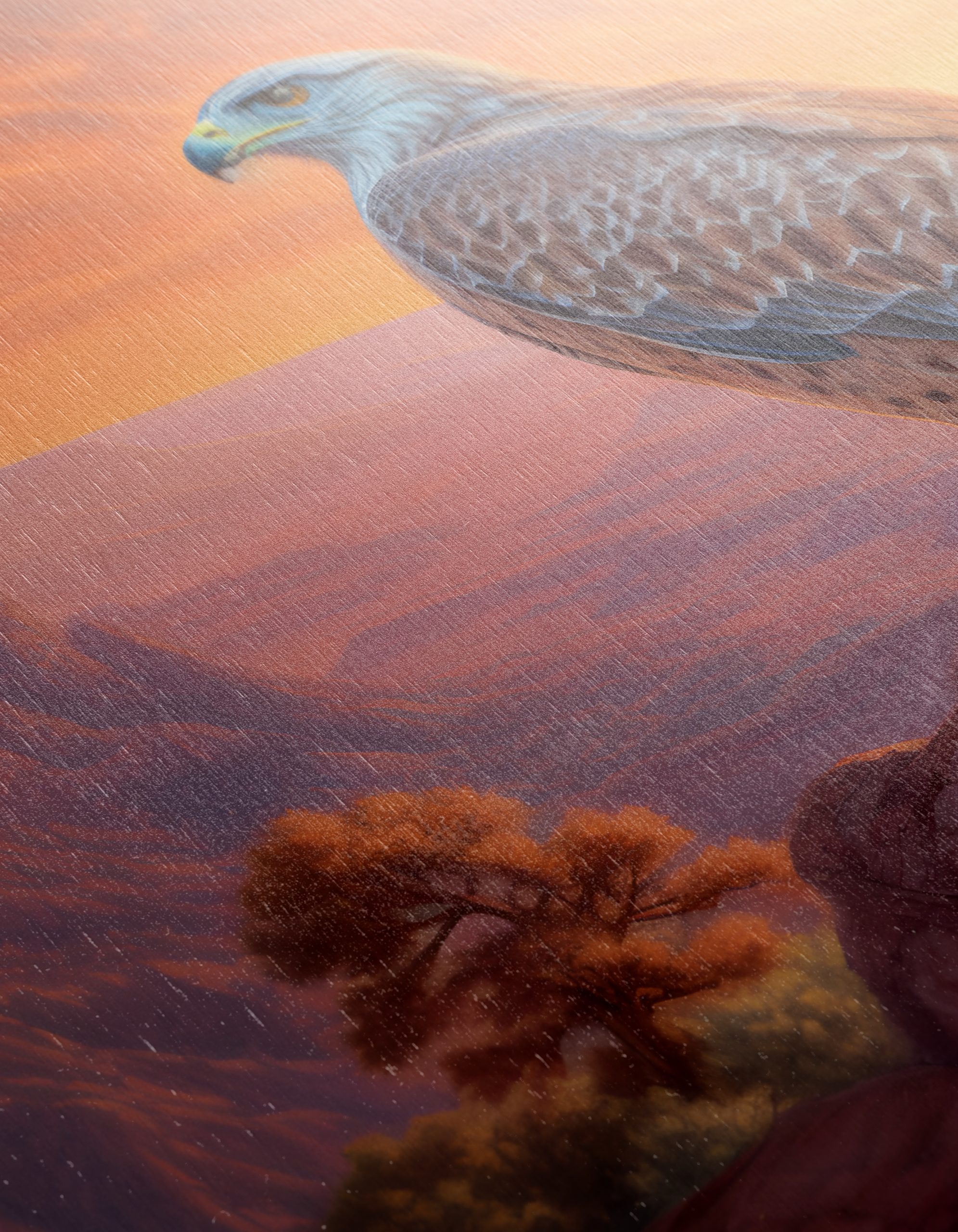 Majestic Hawk Against a Sunset Landscape - Image 12