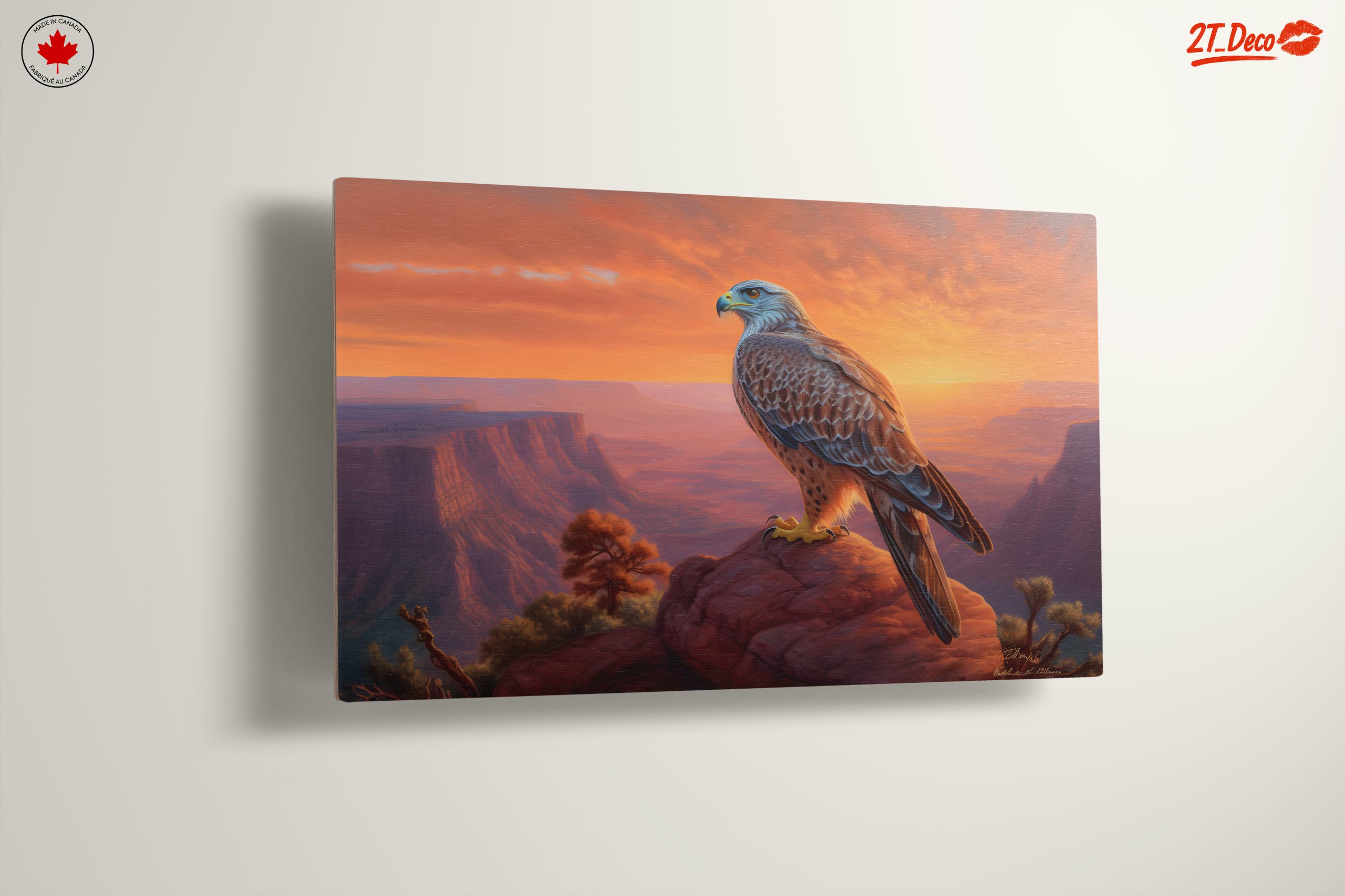 Majestic Hawk Against a Sunset Landscape - Image 13