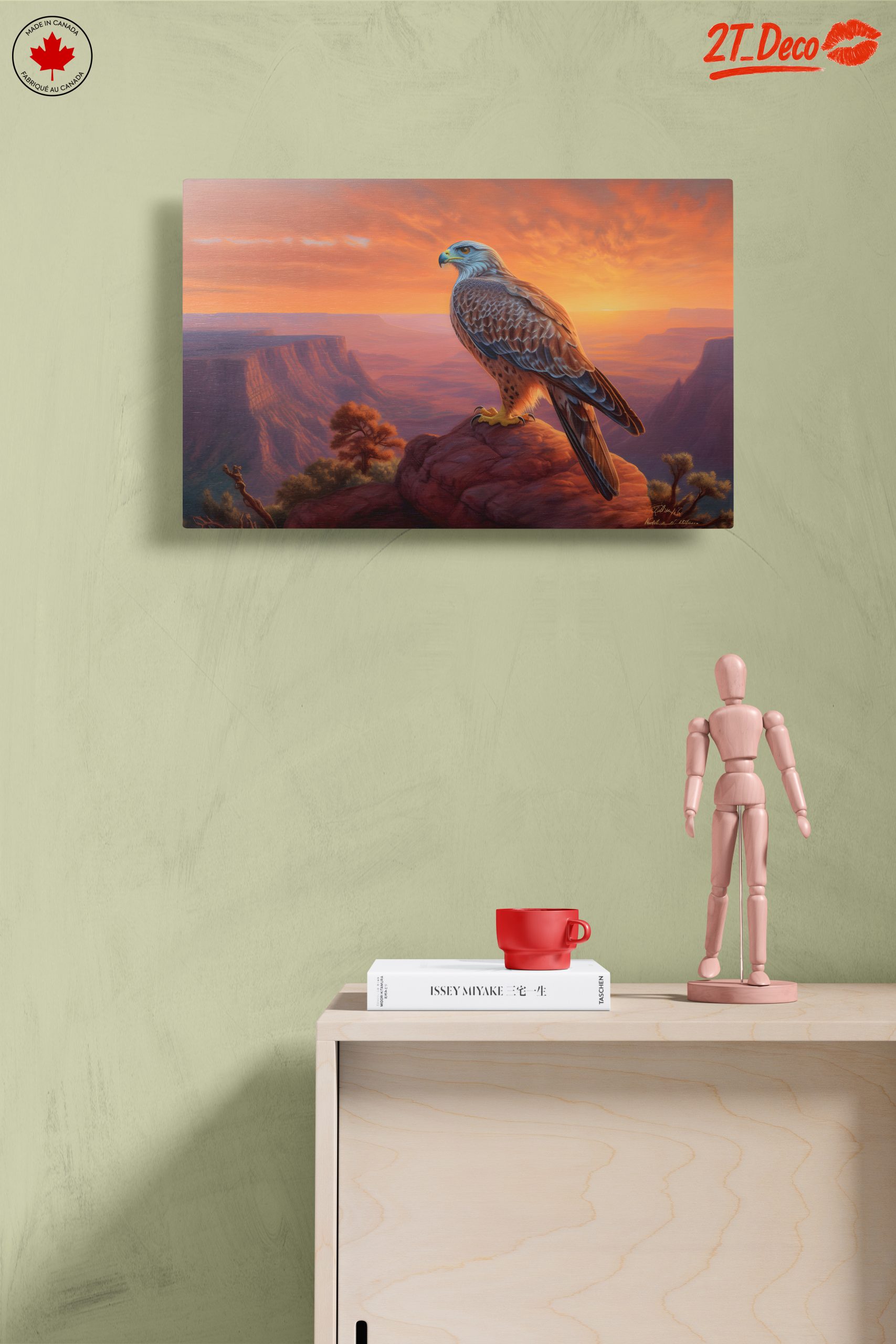 Majestic Hawk Against a Sunset Landscape - Image 14