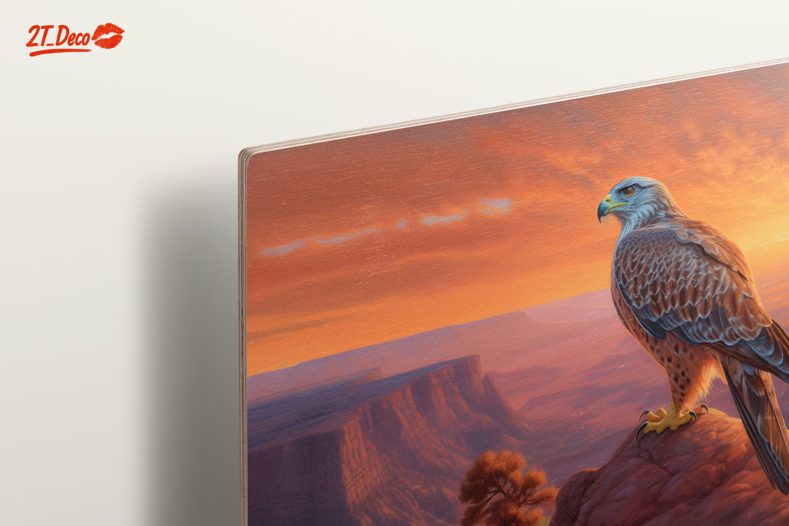 Majestic Hawk Against a Sunset Landscape - Image 15