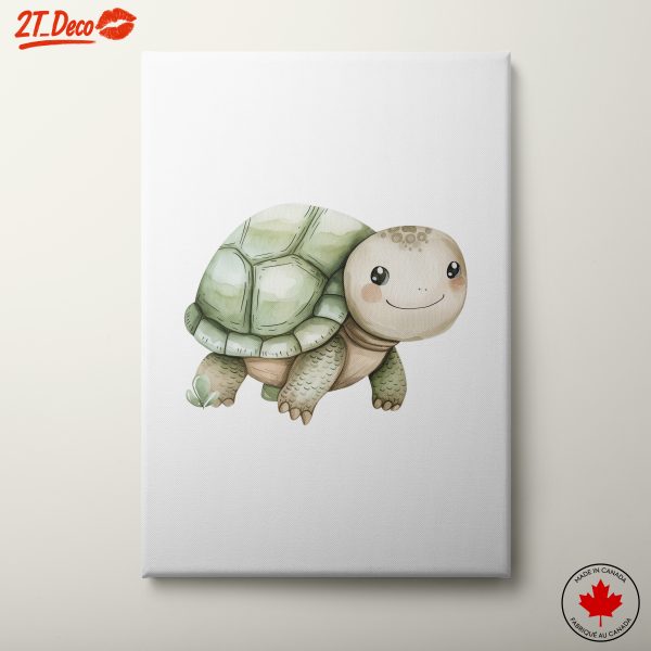 Adorable Turtle Illustration for Childrens Rooms