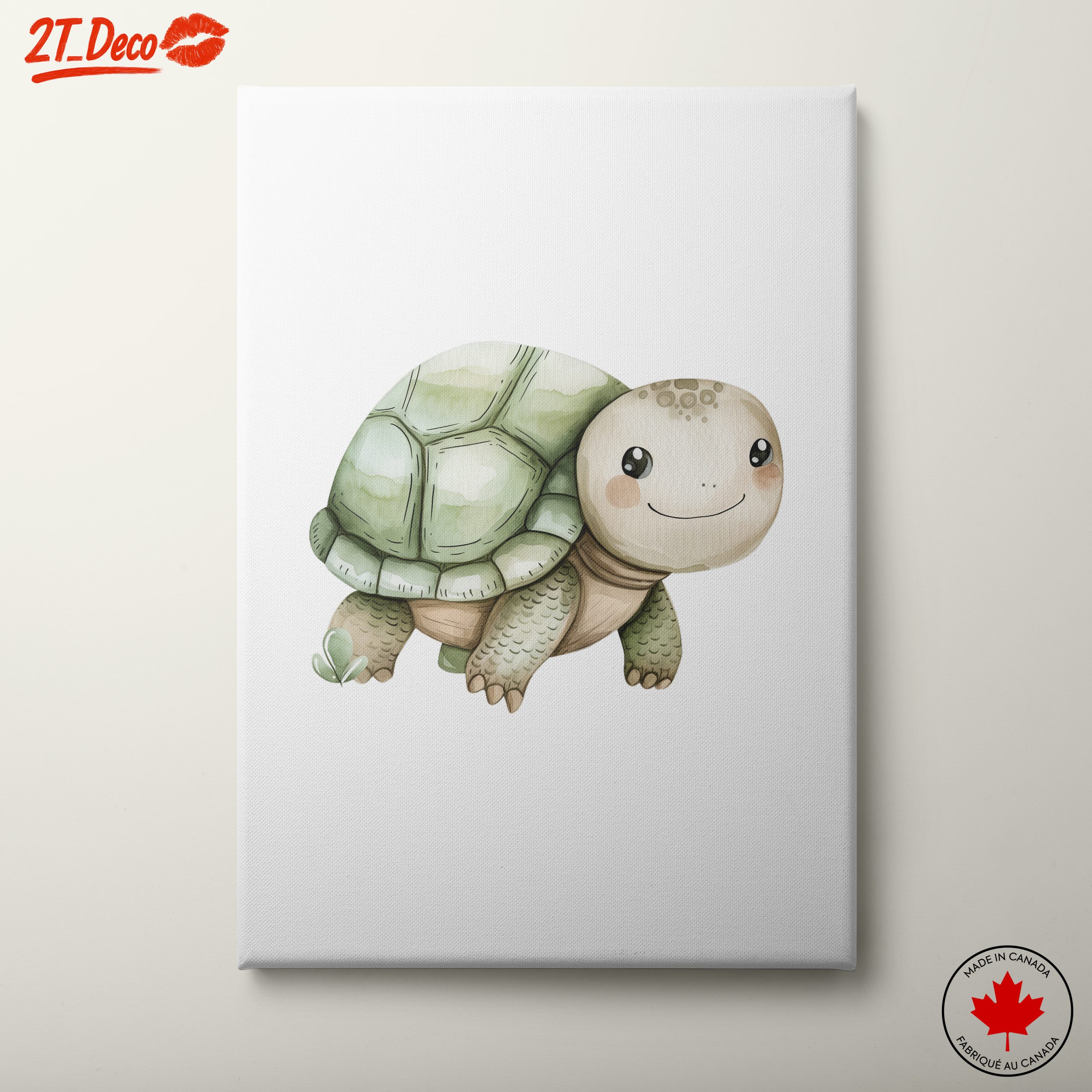 Adorable Turtle Illustration for Childrens Rooms