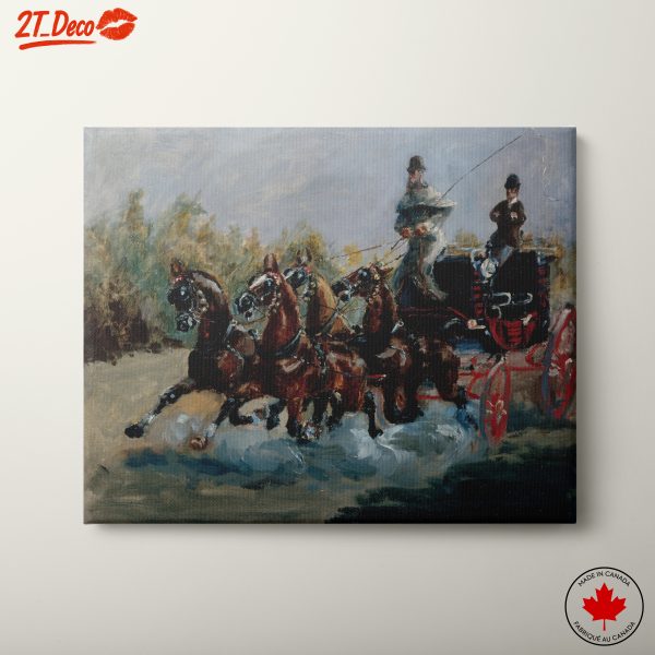 Vintage Horse-Drawn Carriage Scene