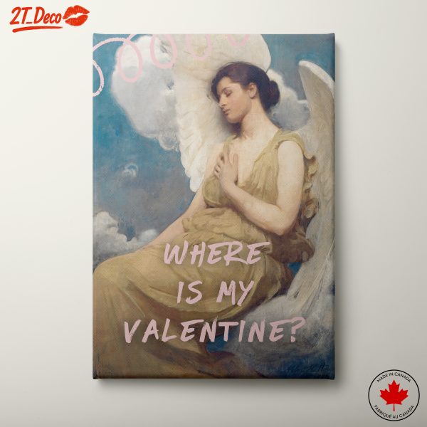 Romantic Angelic Portrait Art for Valentine