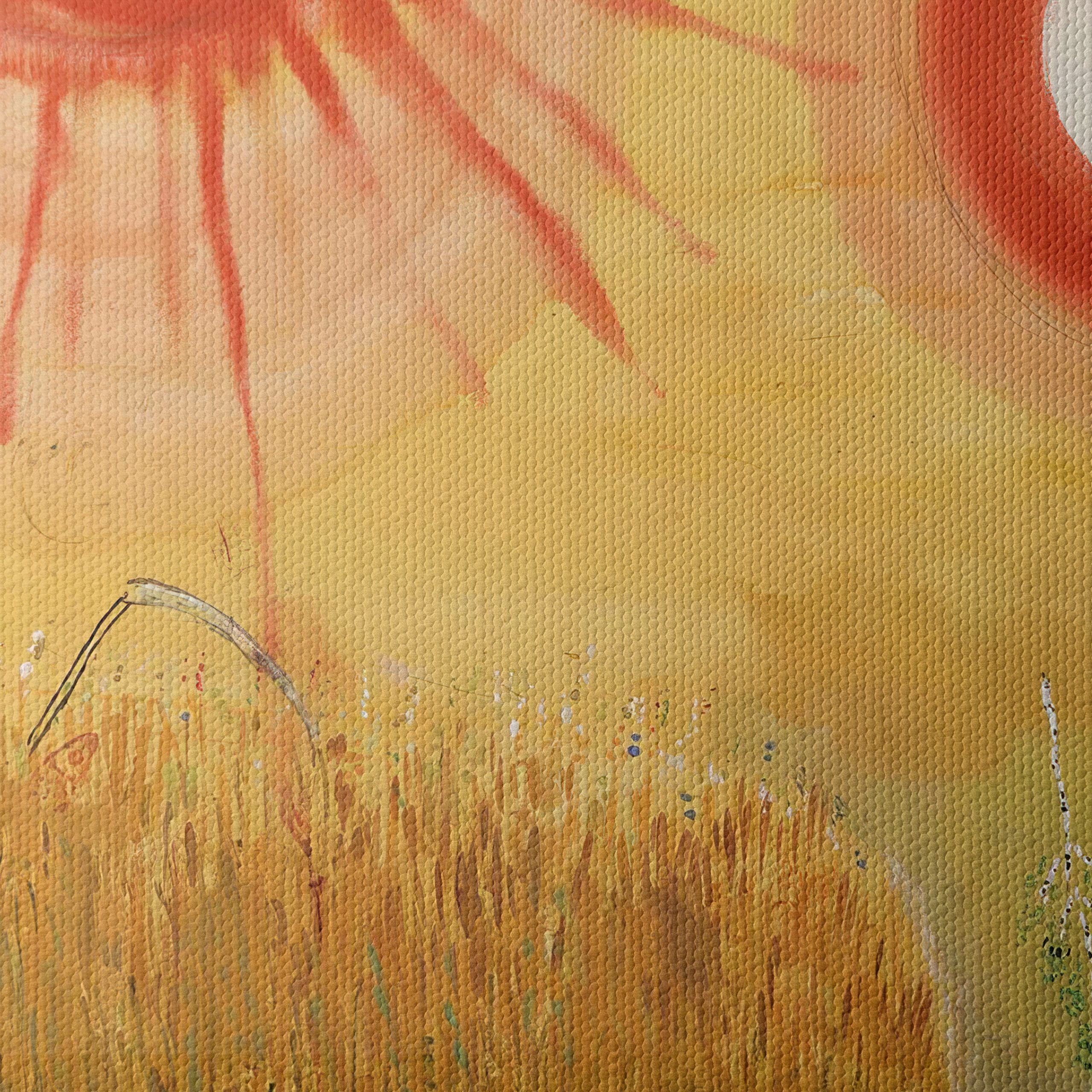 Vibrant Abstract Landscape with Golden Fields - Image 4