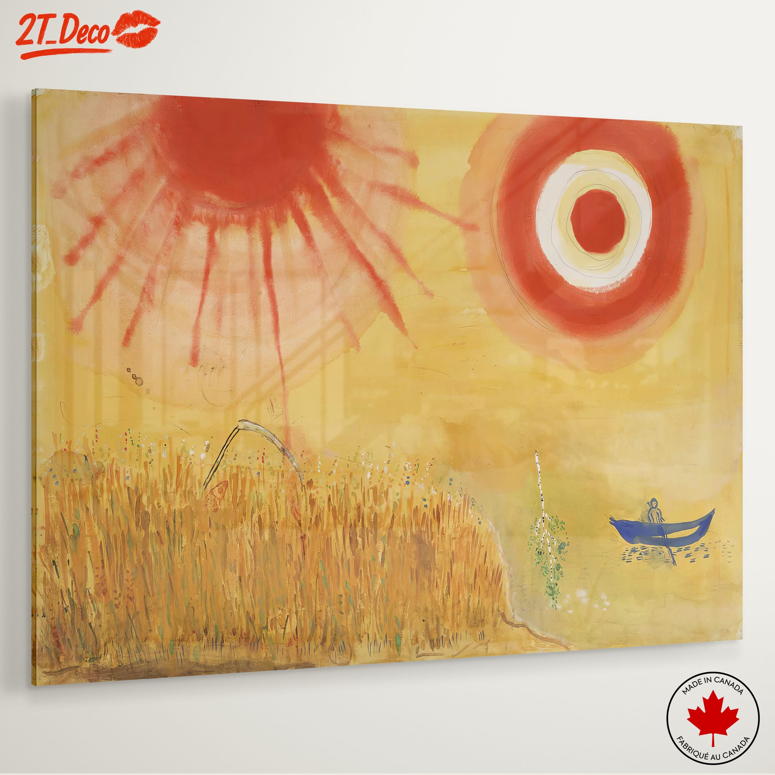 Vibrant Abstract Landscape with Golden Fields - Image 6