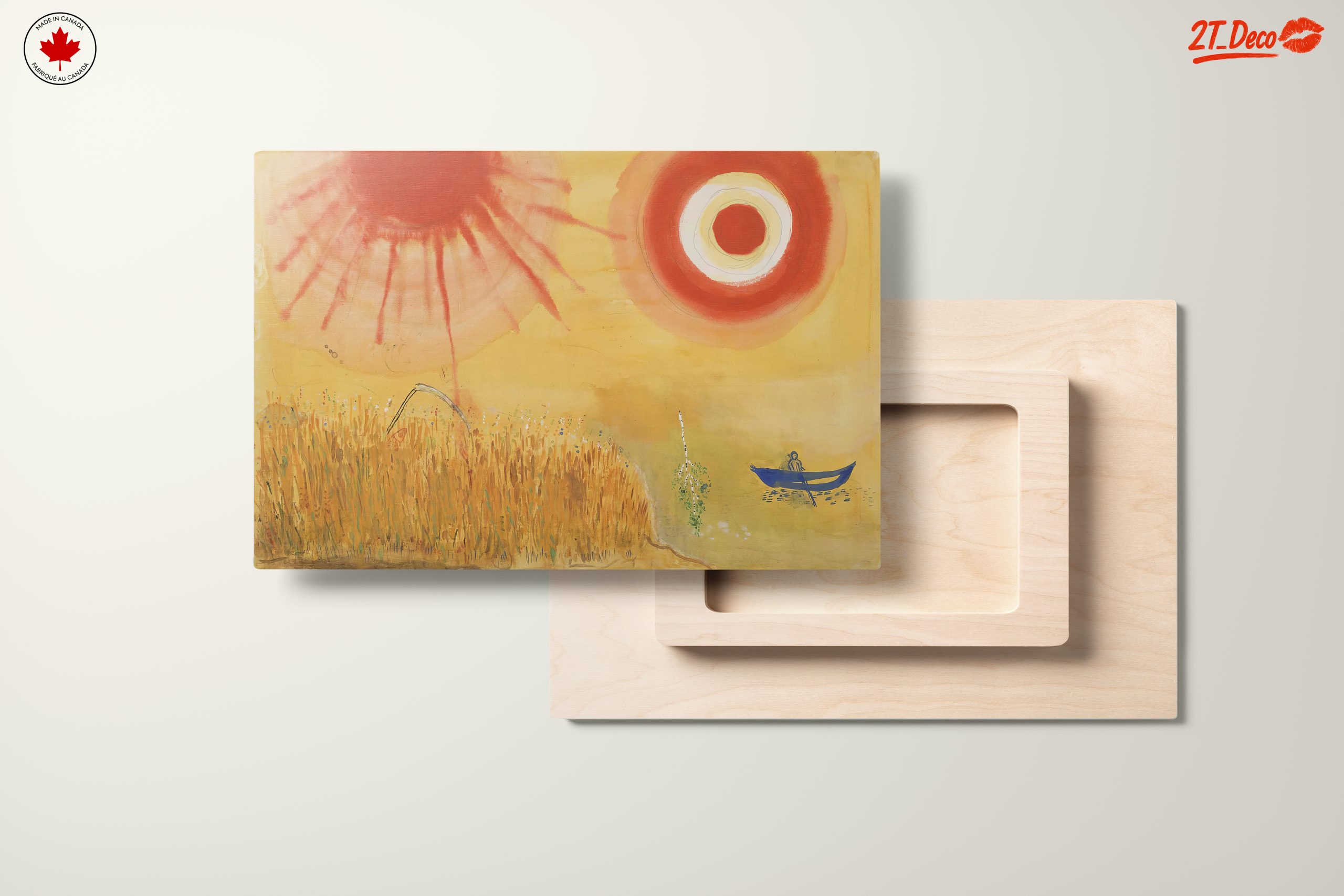 Vibrant Abstract Landscape with Golden Fields - Image 11