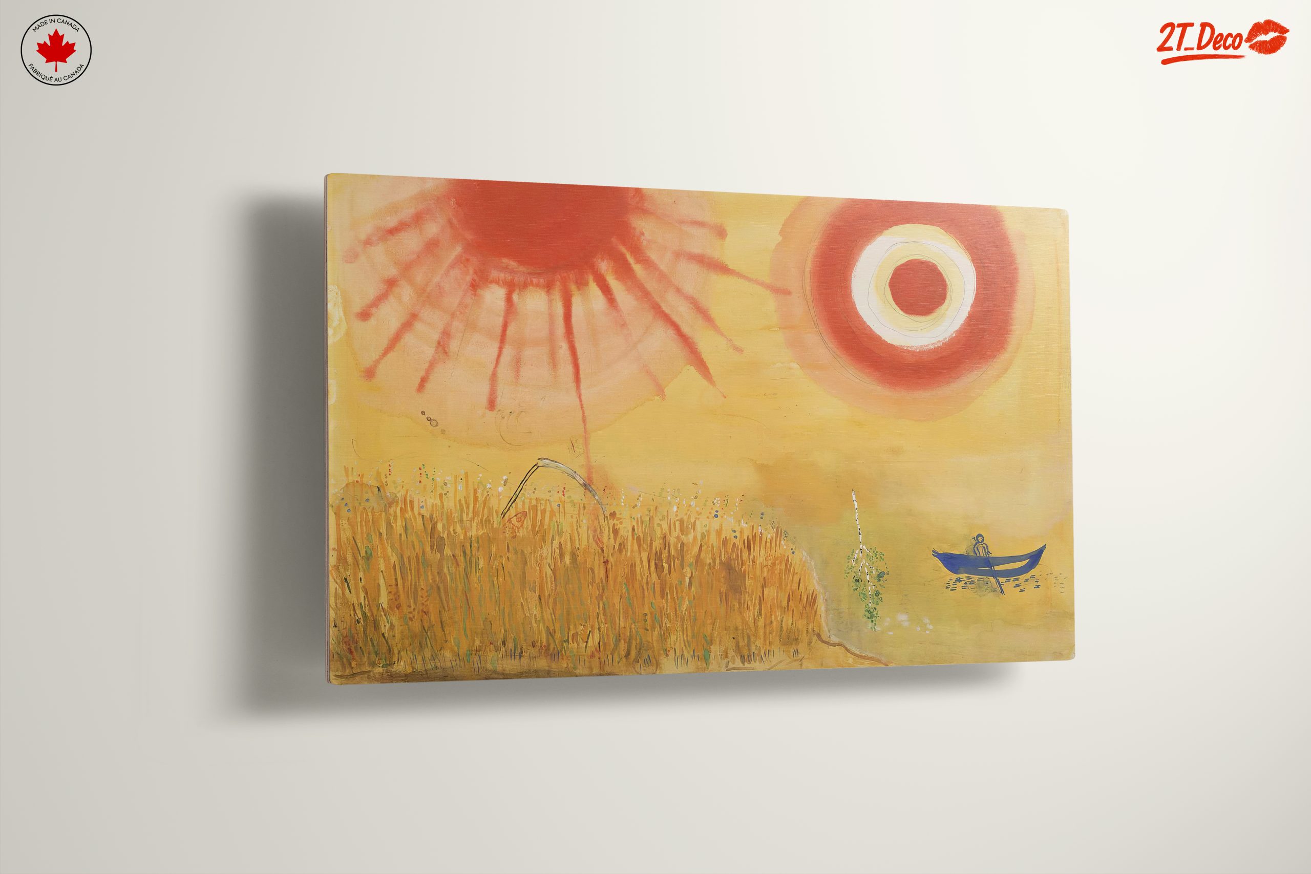 Vibrant Abstract Landscape with Golden Fields - Image 13