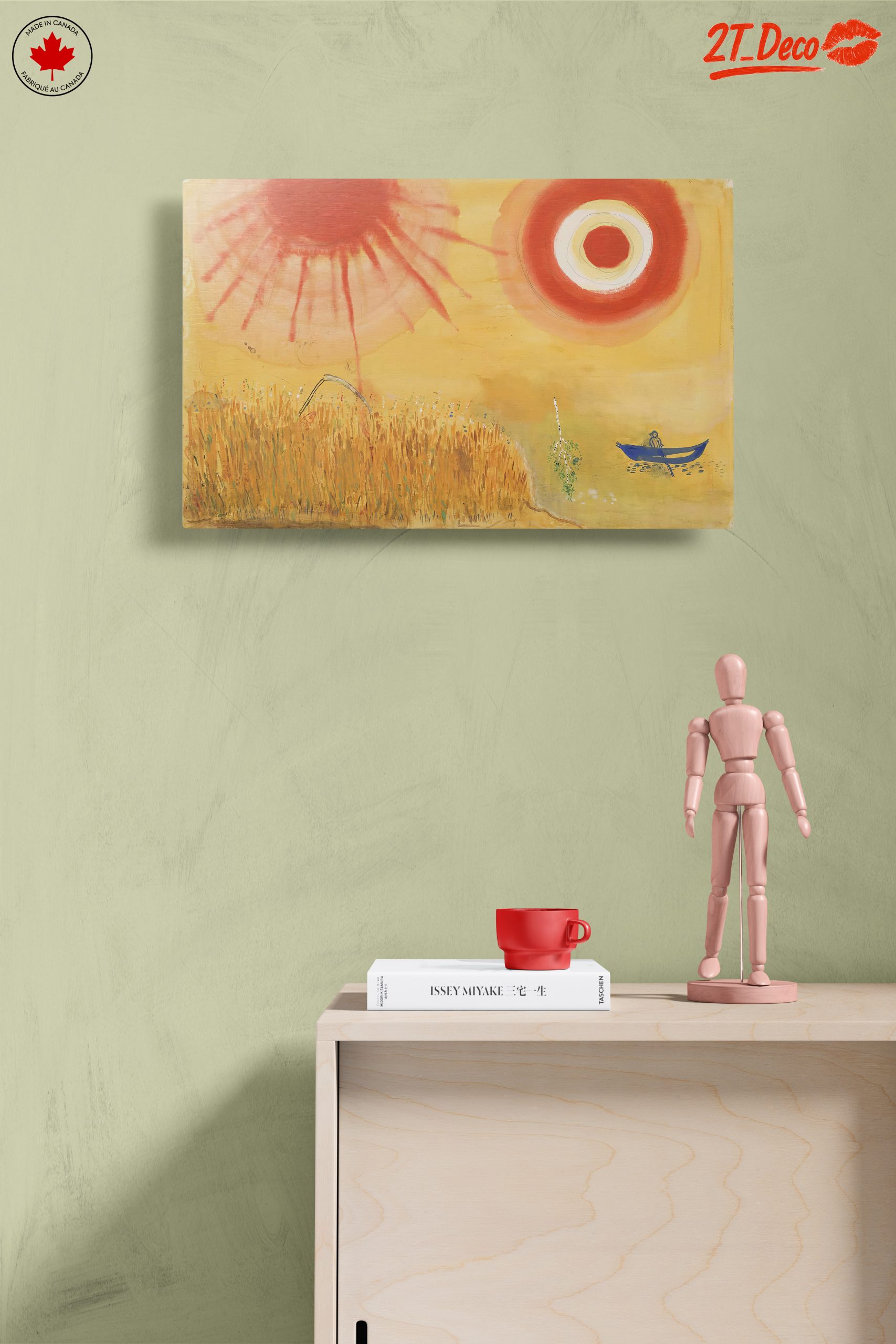 Vibrant Abstract Landscape with Golden Fields - Image 14