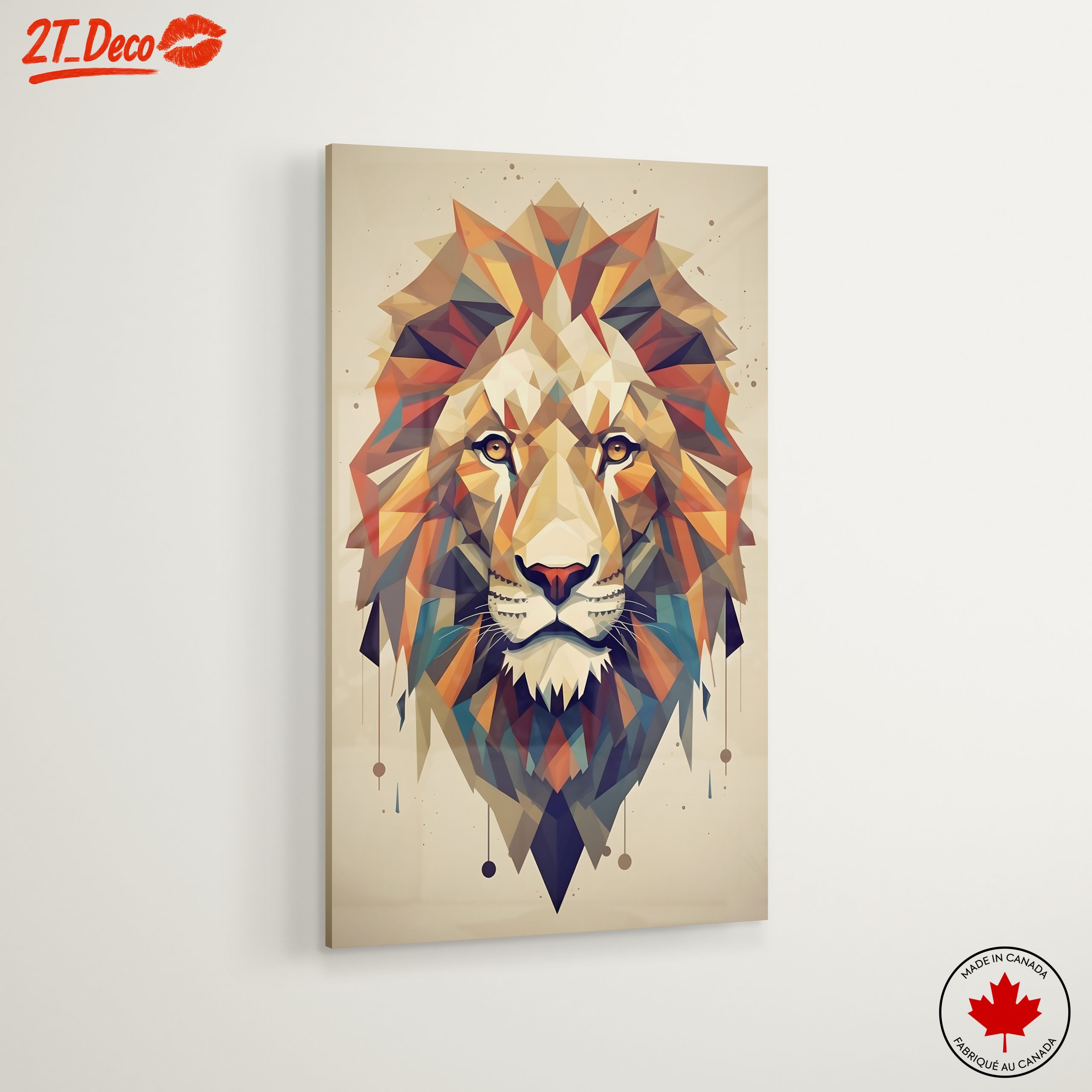 Stylized Lion Artwork in Vibrant Colors - Image 6