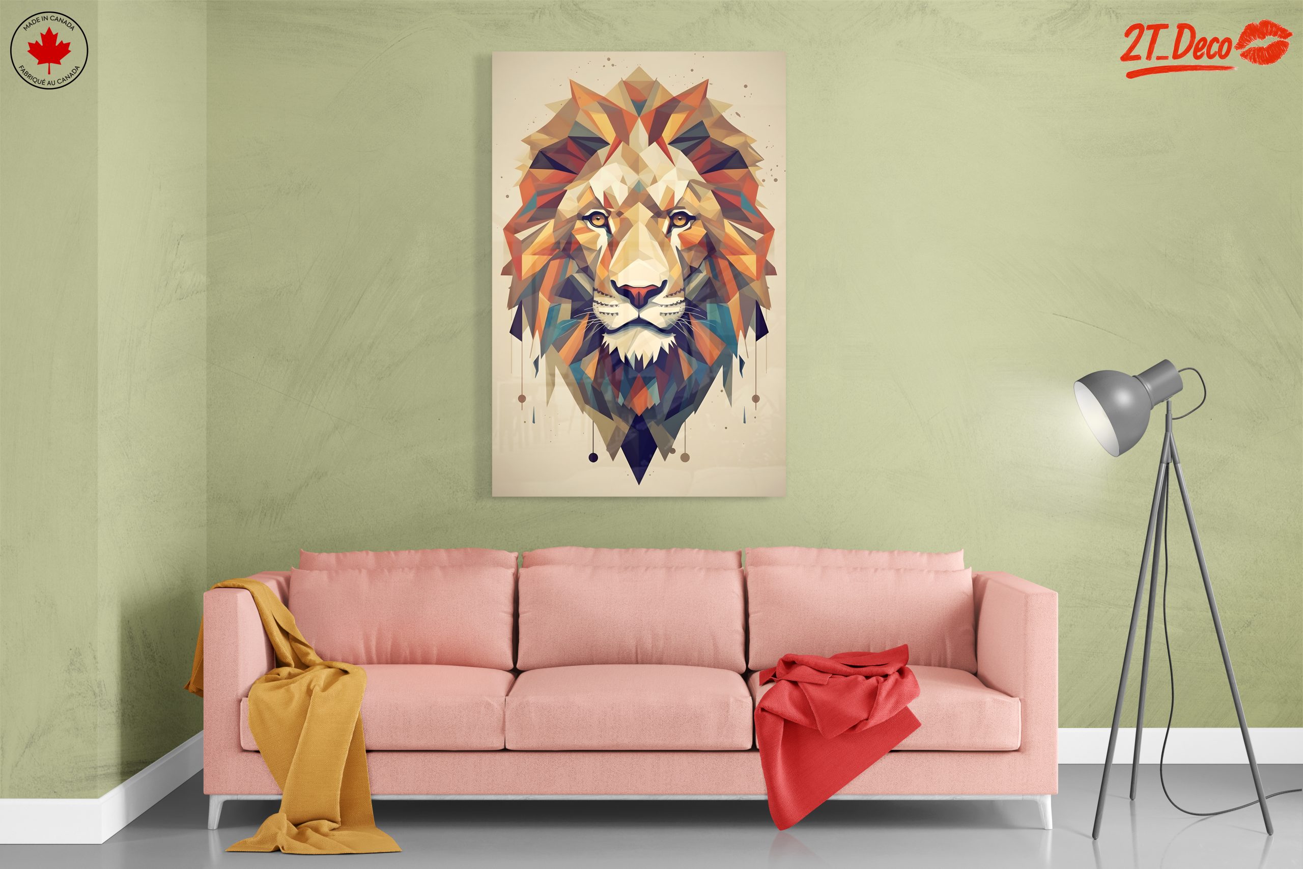 Stylized Lion Artwork in Vibrant Colors - Image 7