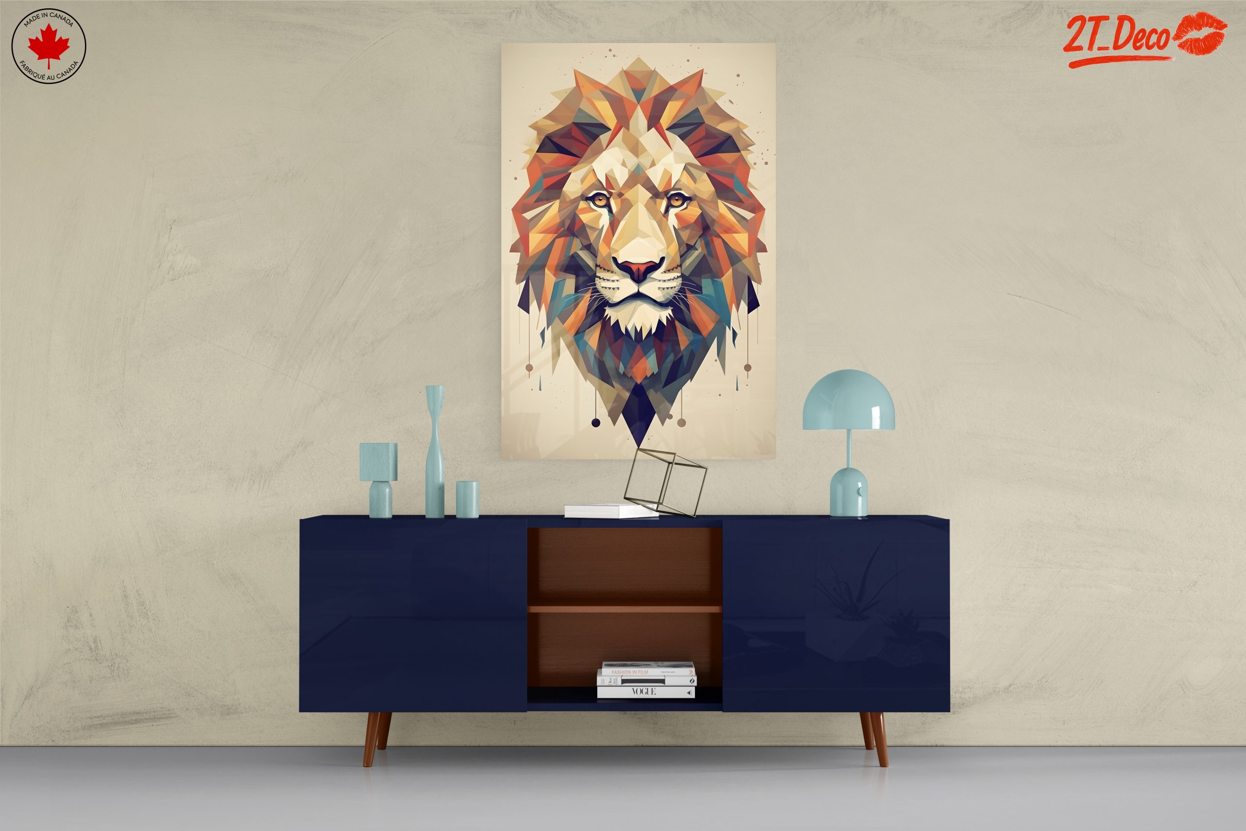Stylized Lion Artwork in Vibrant Colors - Image 8