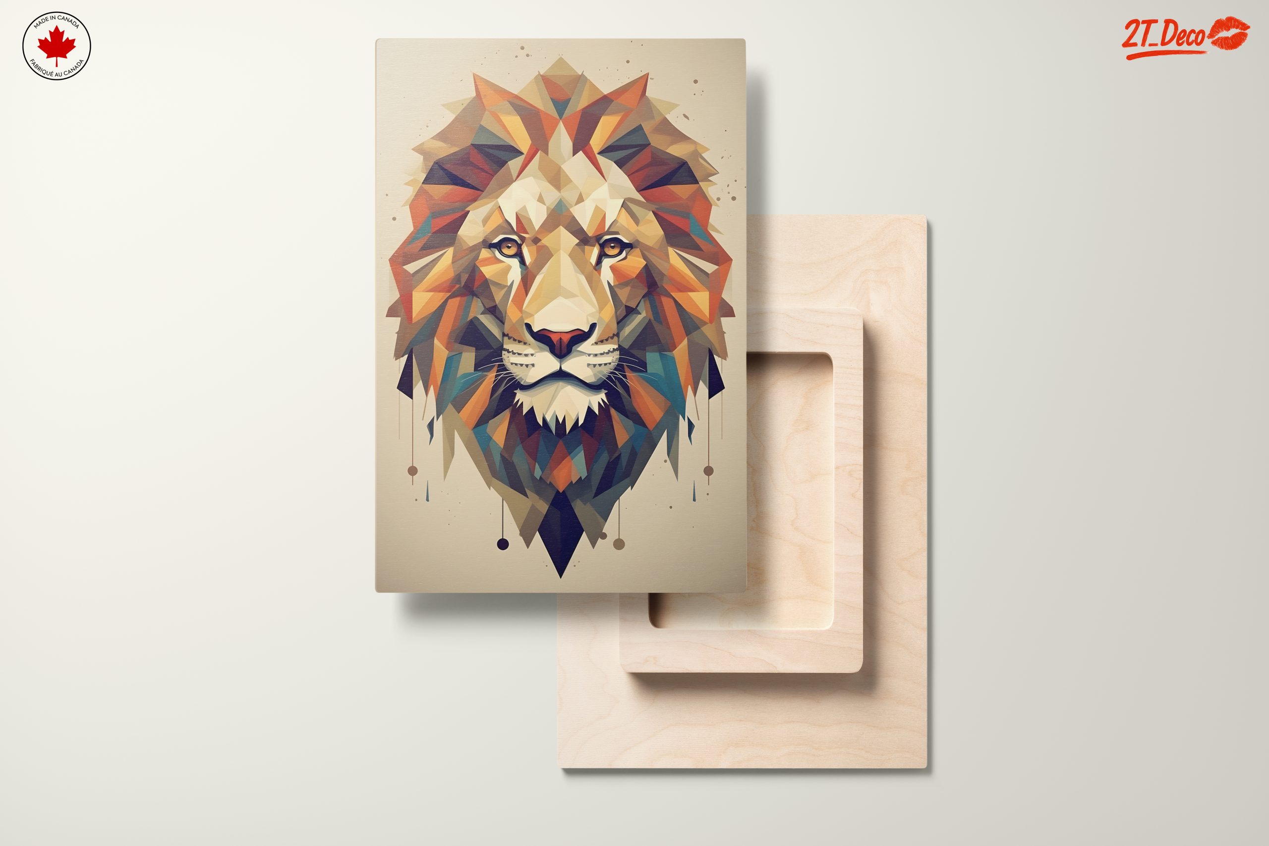 Stylized Lion Artwork in Vibrant Colors - Image 11