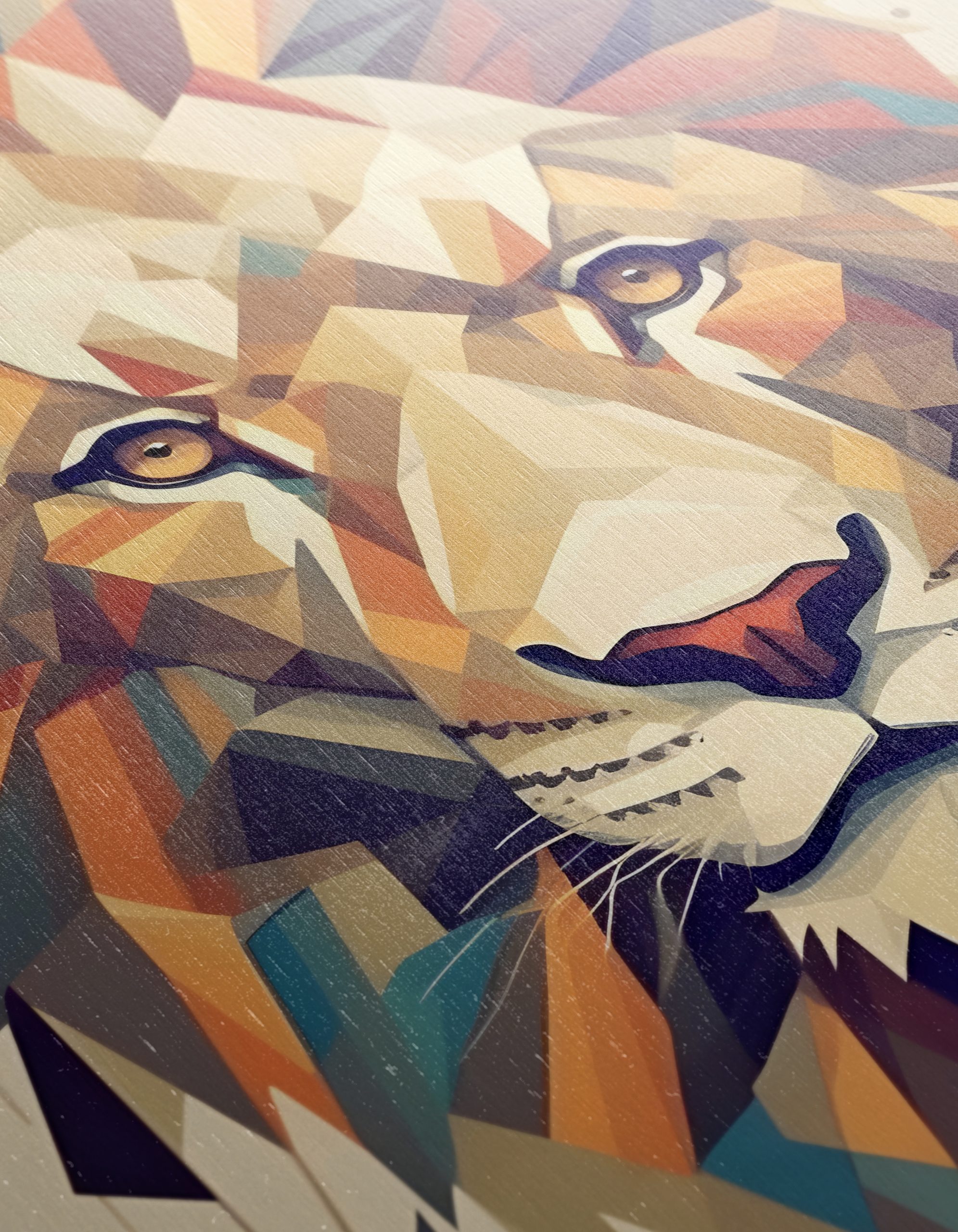 Stylized Lion Artwork in Vibrant Colors - Image 12