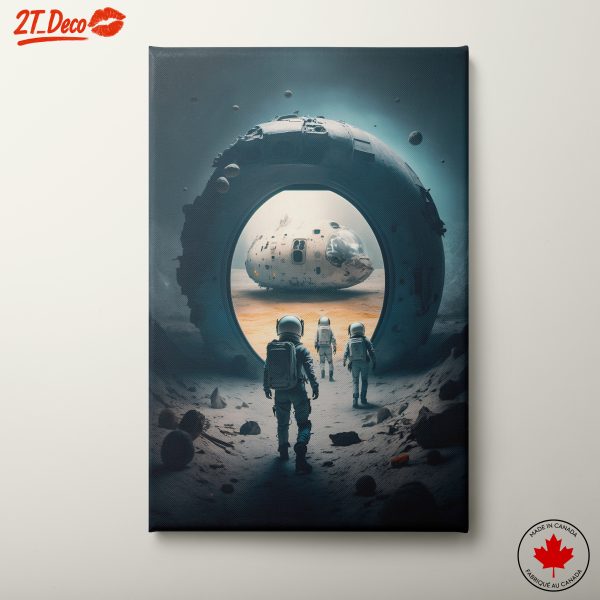 Astronauts Exploring Futuristic Space Environment