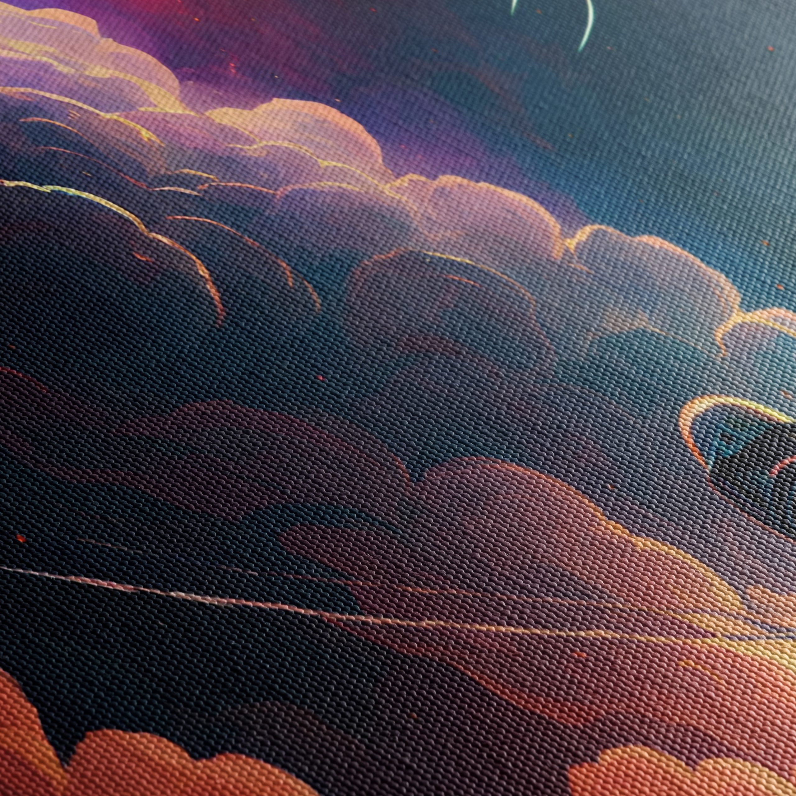 Vibrant Cosmic Landscape with Astronaut - Image 5