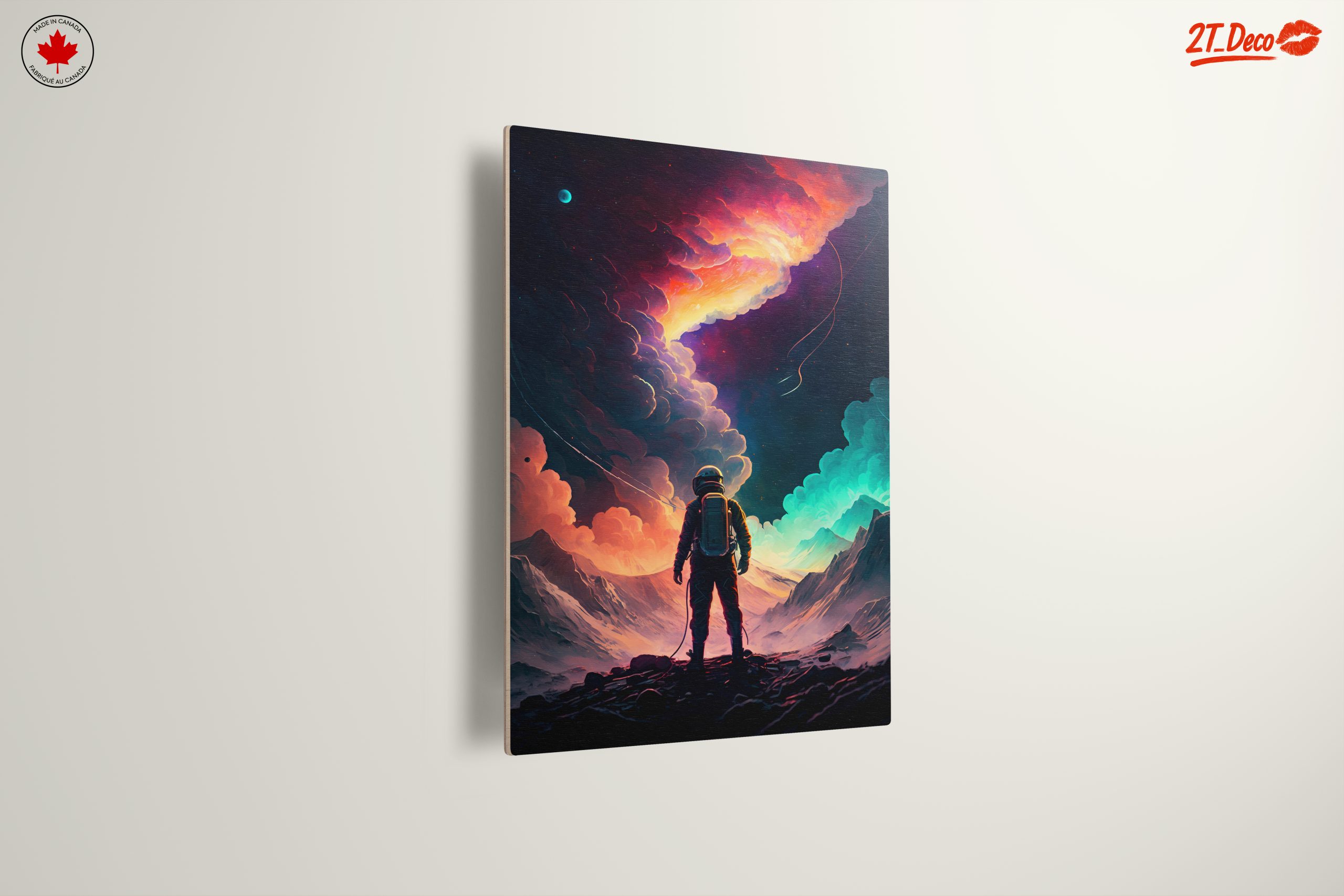 Vibrant Cosmic Landscape with Astronaut - Image 13