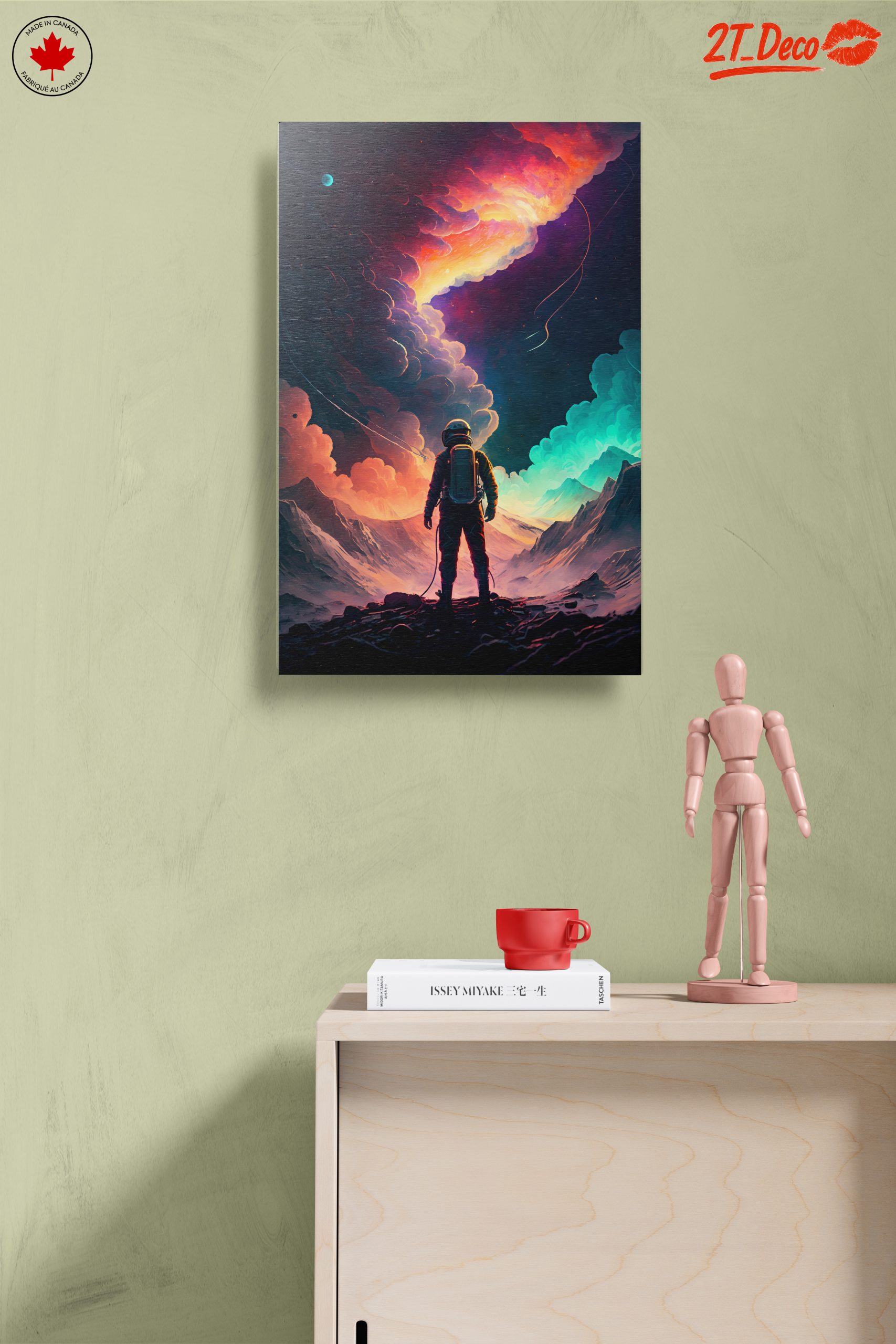Vibrant Cosmic Landscape with Astronaut - Image 14