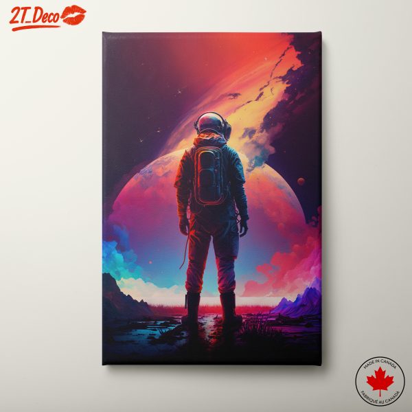 Astronaut in a Vibrant Space Landscape