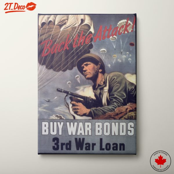 Back the Attack WWII Propaganda Poster