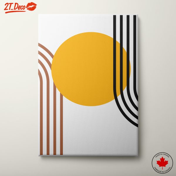 Bold Geometric Abstract Art with Curves