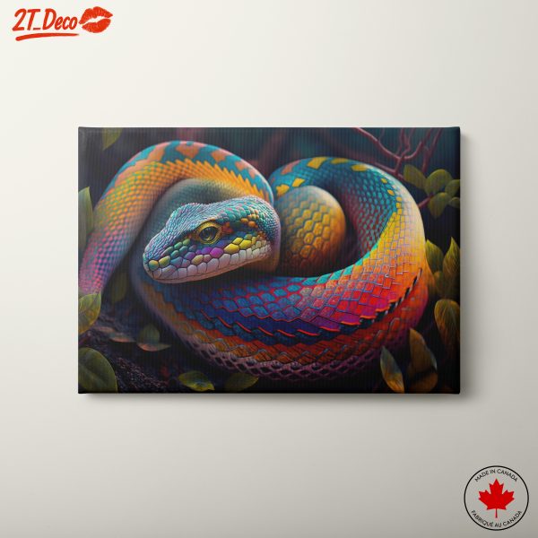 Vibrant Colorful Snake Art