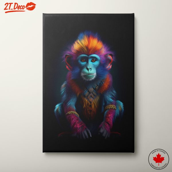 Vibrant Colorful Monkey Artwork