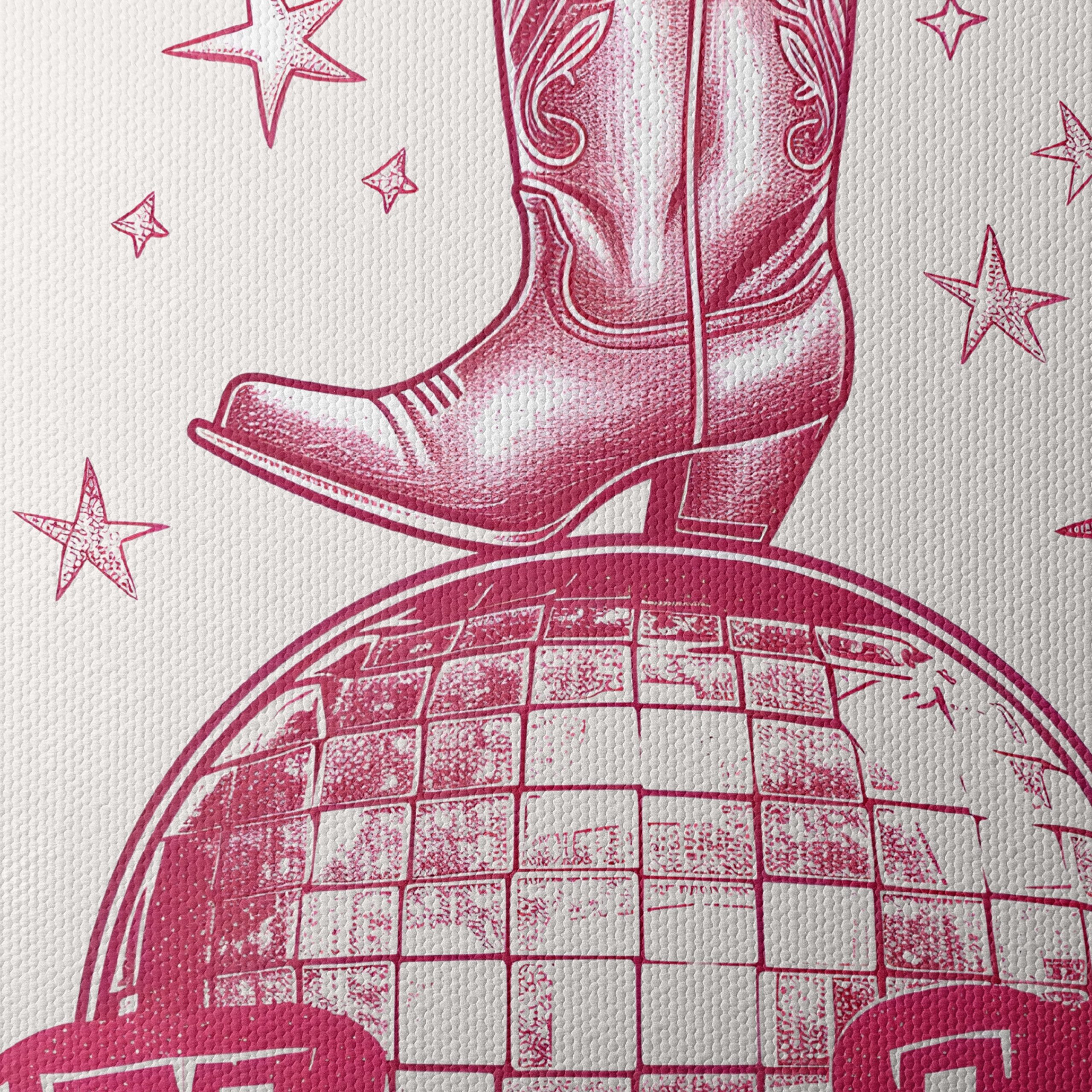 Fun Cowgirl Boot Art with Disco Theme - Image 4