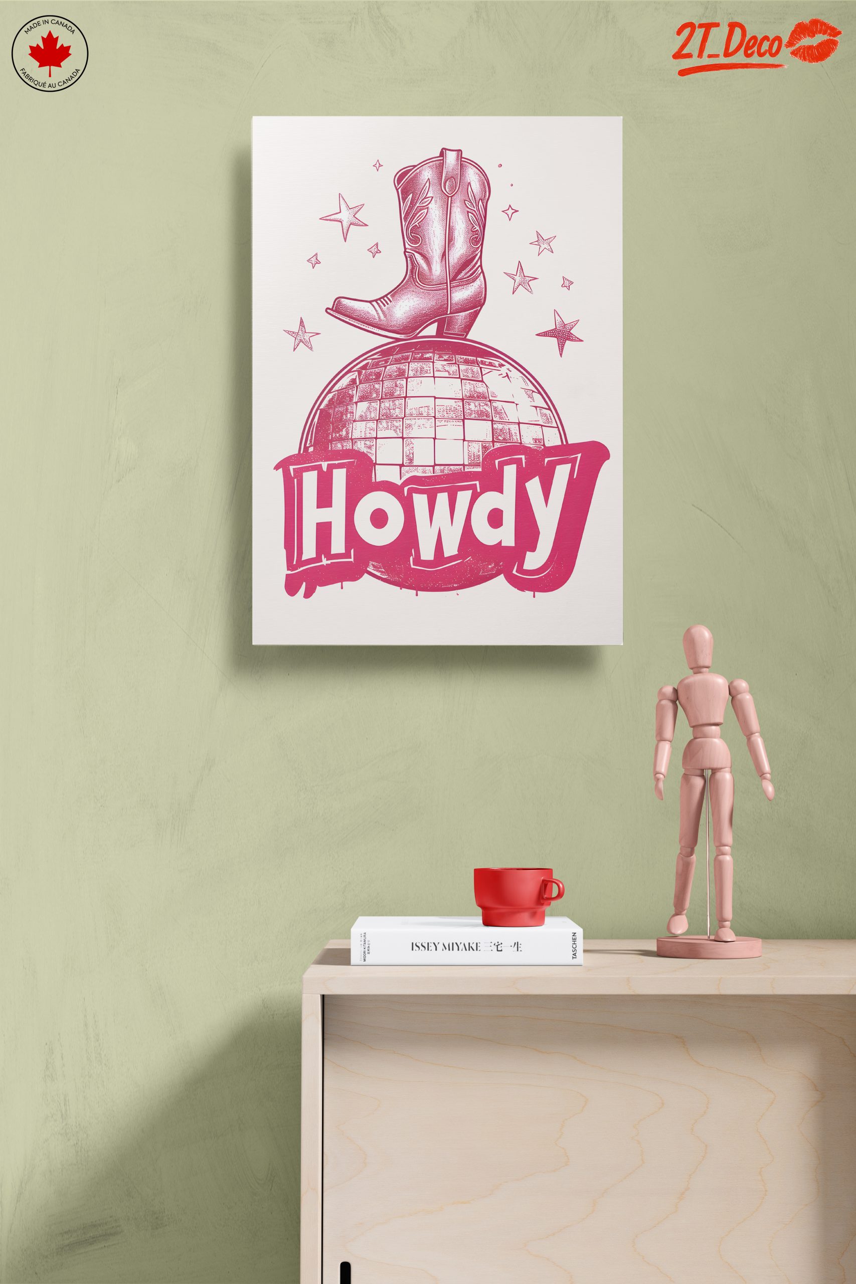 Fun Cowgirl Boot Art with Disco Theme - Image 14