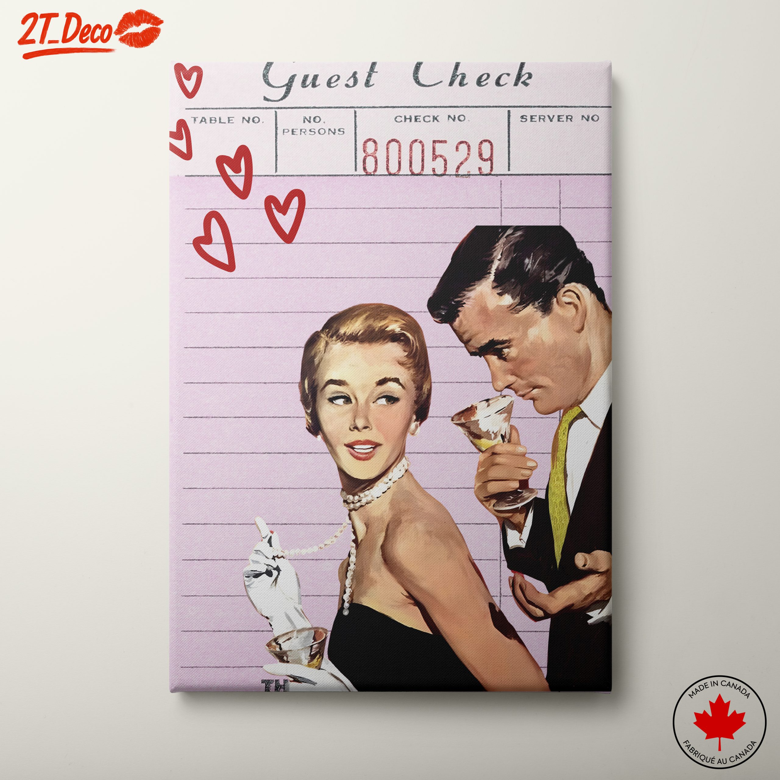 Vintage Inspired Romantic Dinner Art