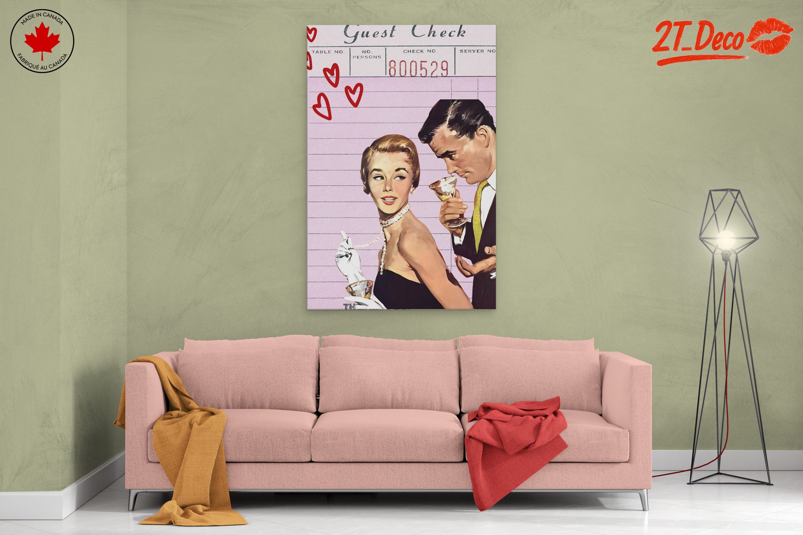 Vintage Inspired Romantic Dinner Art - Image 2