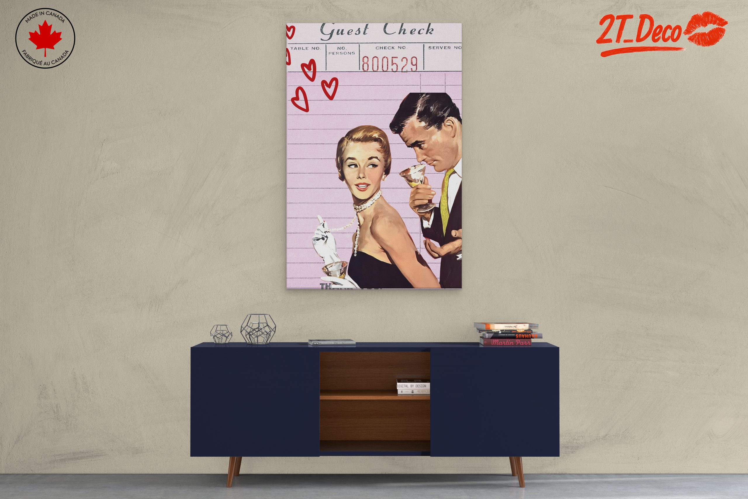 Vintage Inspired Romantic Dinner Art - Image 3