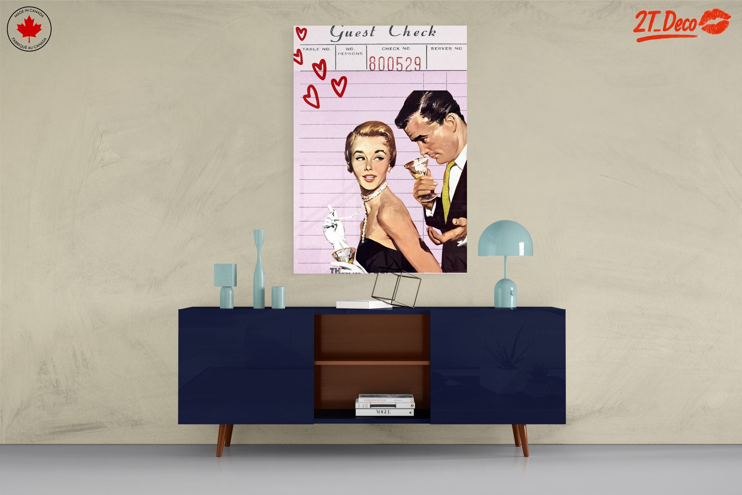 Vintage Inspired Romantic Dinner Art - Image 8